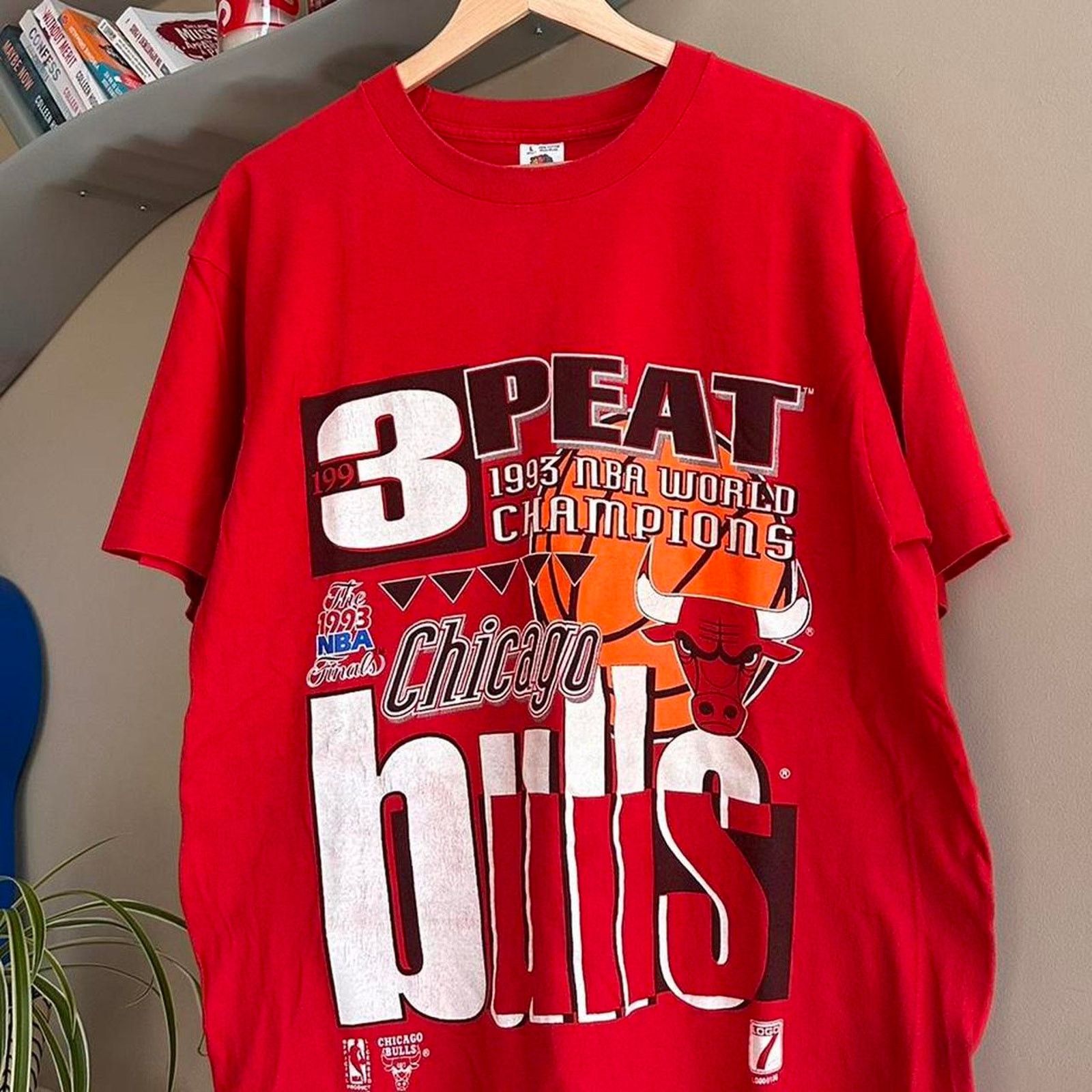 NBA × Vintage Vintage Chicago Bulls 3 Peat Shirt Size US L / EU 52-54 / 3 - 2 Thumbnail