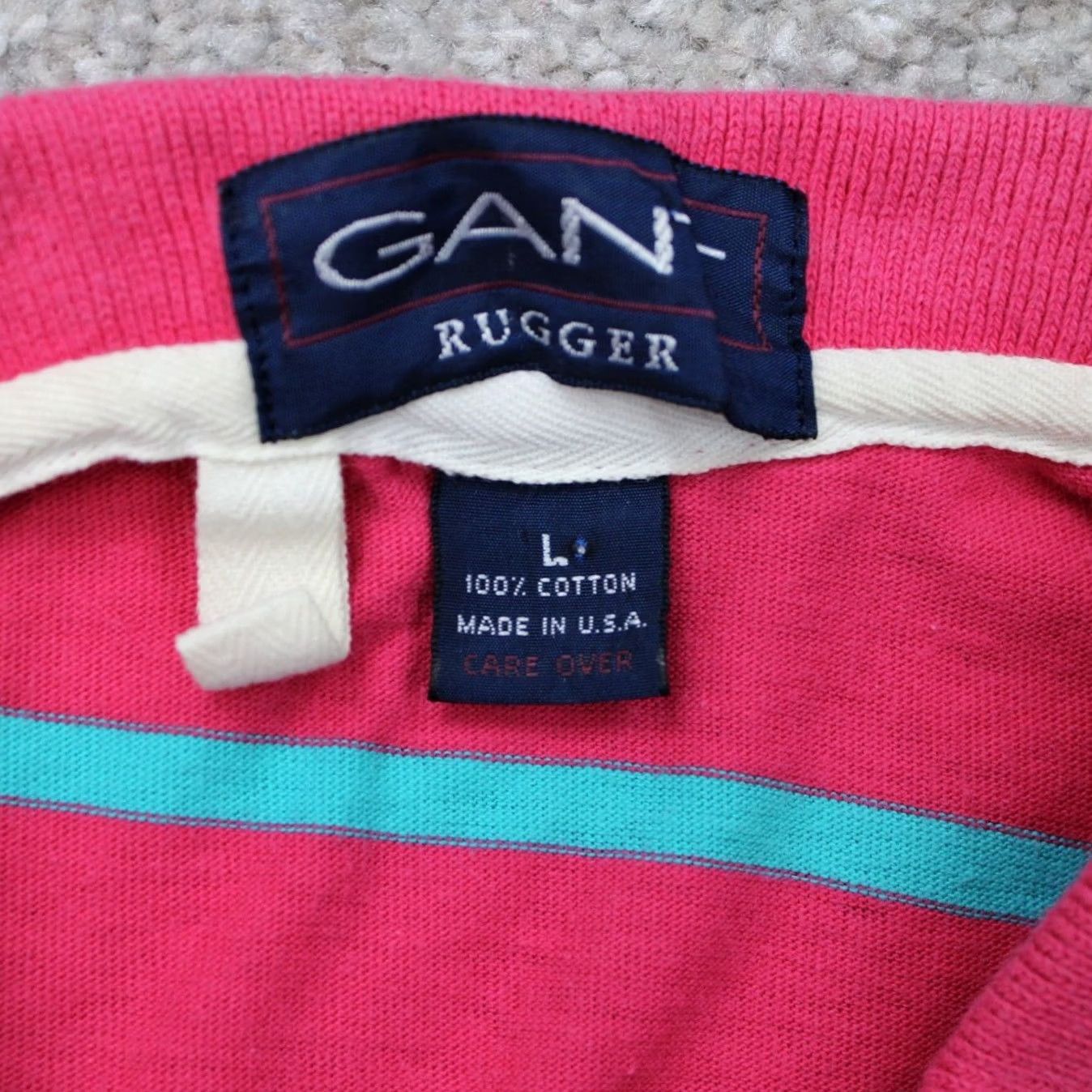 Gant Gant Rugger Polo Shirt Mens Large Pink/Blue 100% Cotton Short Sleeve Pullover Size US L / EU 52-54 / 3 - 7 Thumbnail