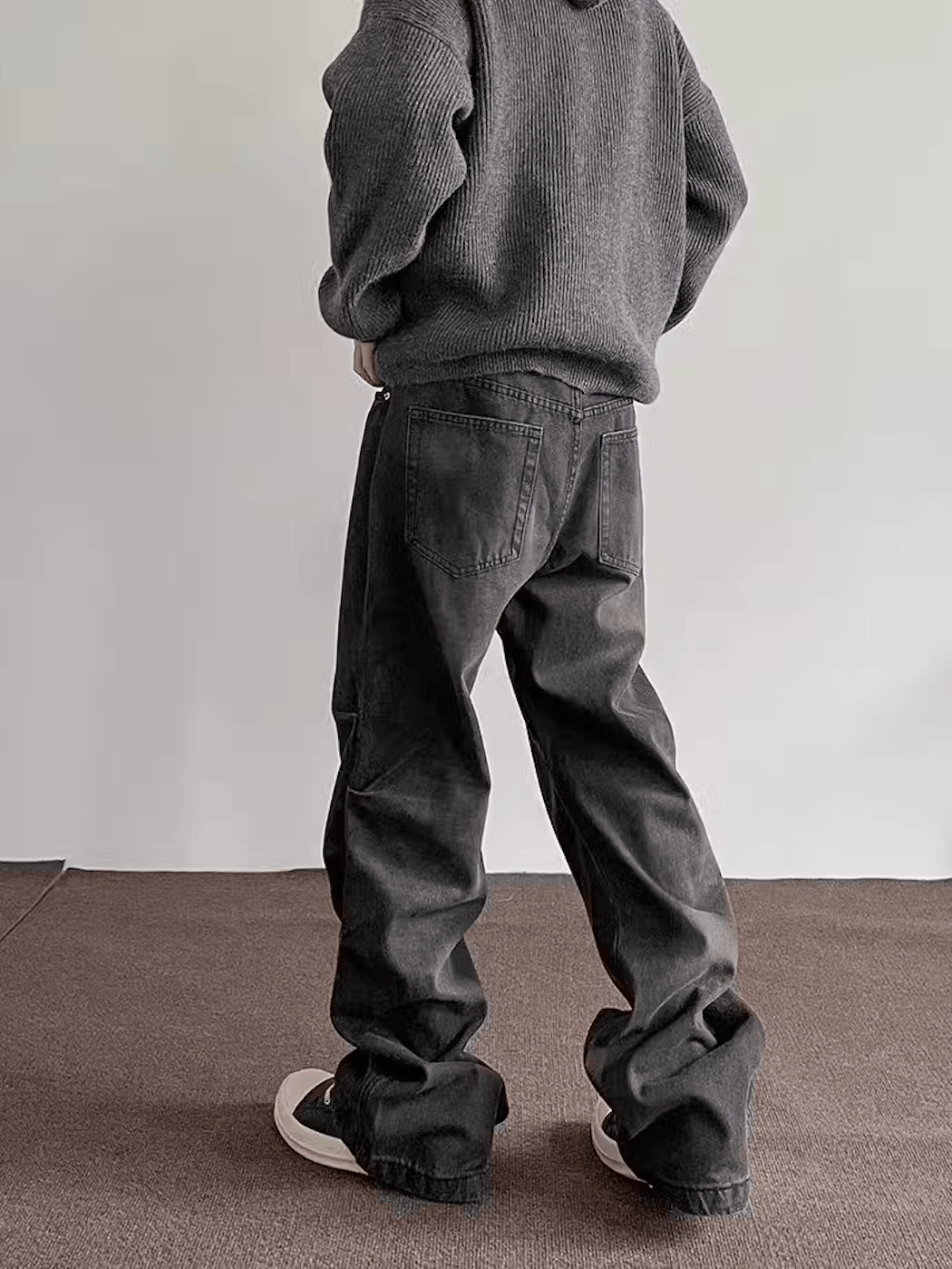 Japanese Brand × Jean Retro pleated silhouette straight-leg bootcut jeans Size US 33 - 4 Thumbnail