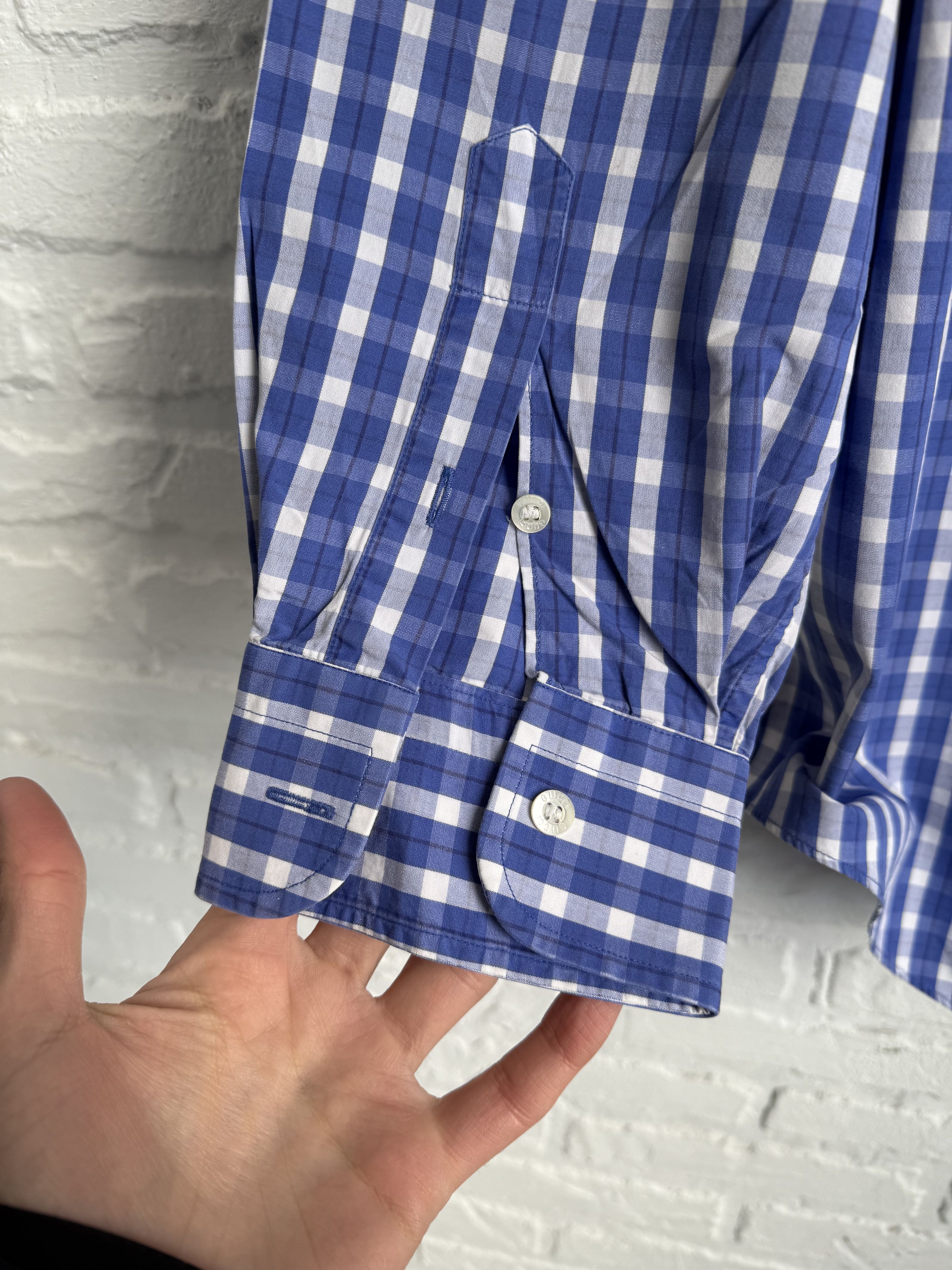 Gucci Vintage 90s GUCCI Tom Ford era Gingham checked cotton shirt Size US XL / EU 56 / 4 - 10 Thumbnail
