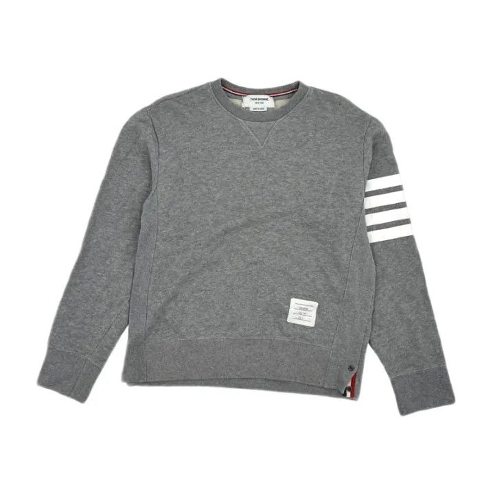 Thom Browne Thom Browne Classic Gray Crewneck Sweater Size US S / EU 44-46 / 1 - 1 Thumbnail