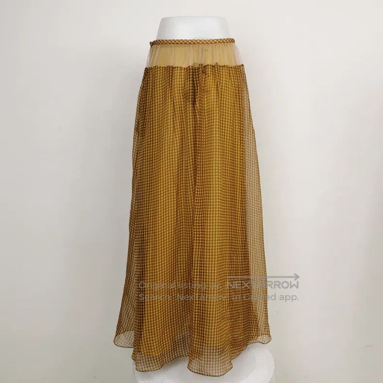 Fendi Fendi Gingham mulberry silk skirt Size 27" / US 4 / IT 40 - 2 Thumbnail