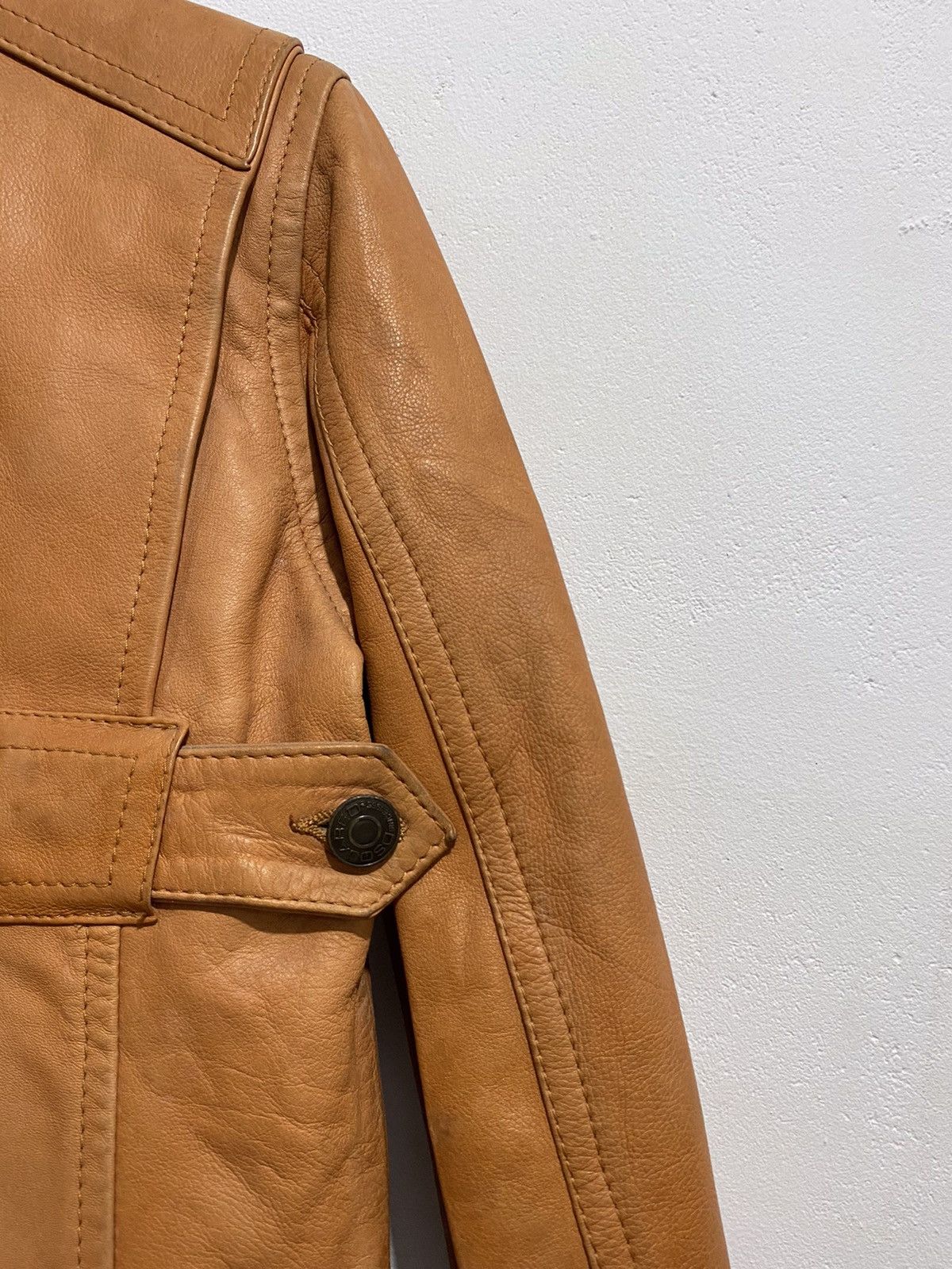 Dsquared2 RARE DSQUARED2 LEATHER JACKET BIKERS BROWN FALL05 Size US S / EU 44-46 / 1 - 5 Thumbnail