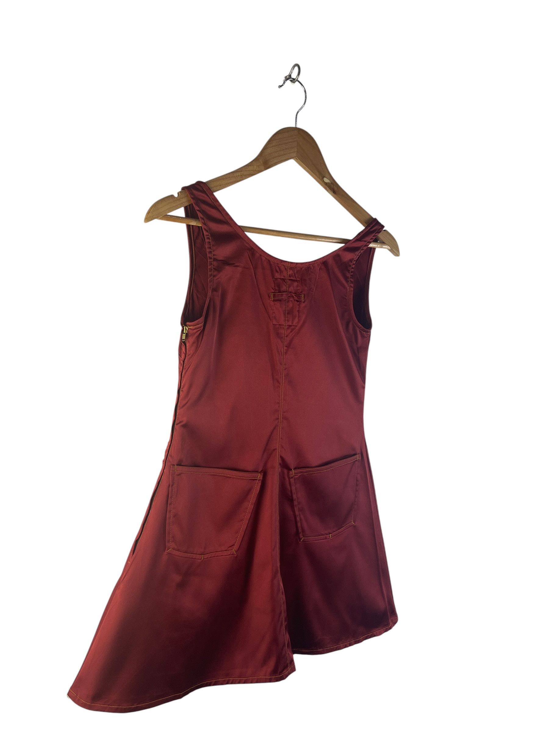 Jean Paul Gaultier Vintage Jean Paul Gaultier Jeans Burgundy Satin Structured Size US XS / EU 42 / 0 - 6 Thumbnail