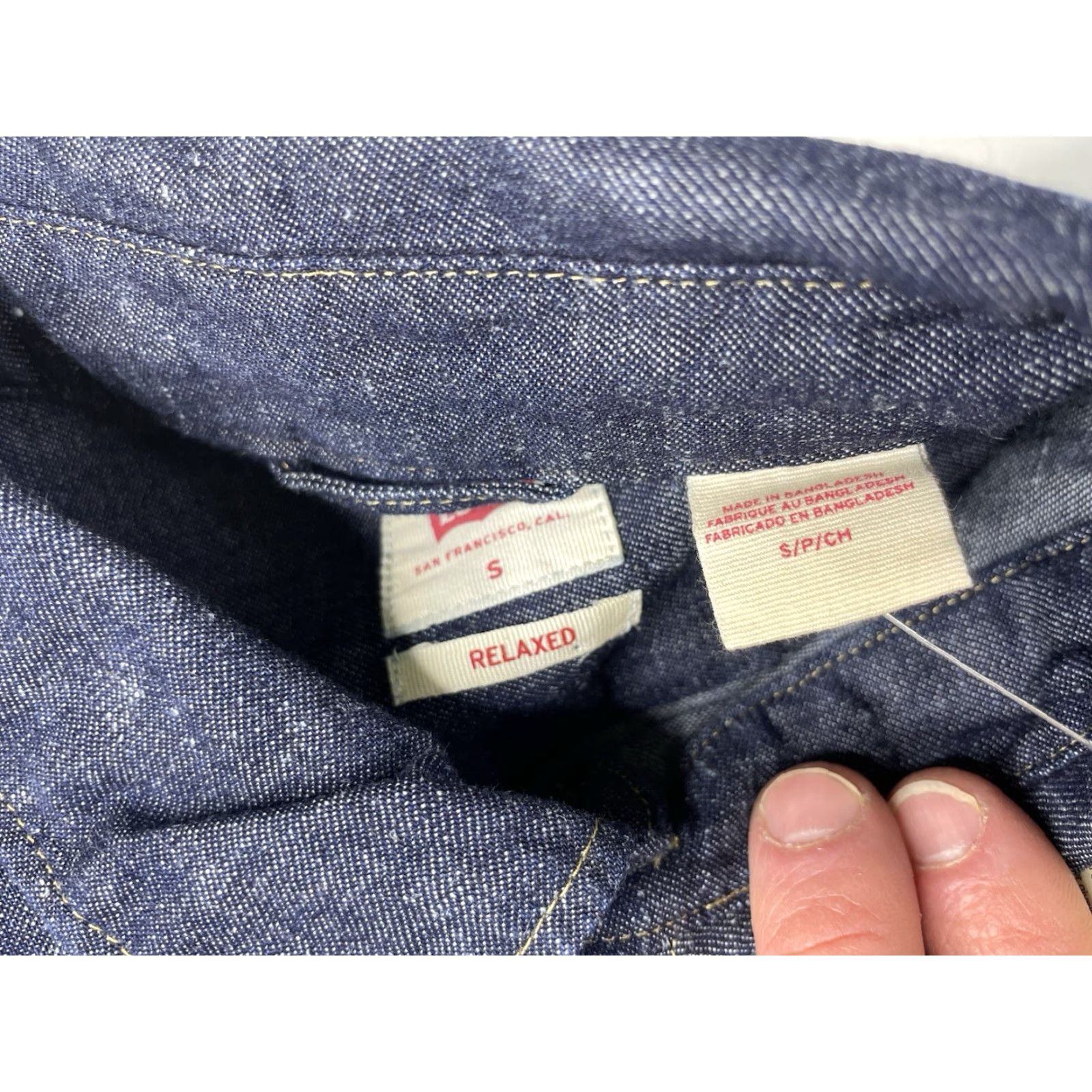 Levi's Levi's Levis Jackson The Worker Shirt Men S Relaxed Denim Cotton Hemp Button-Up Cowboy Western Casual Workwear Size US S / EU 44-46 / 1 - 5 Thumbnail