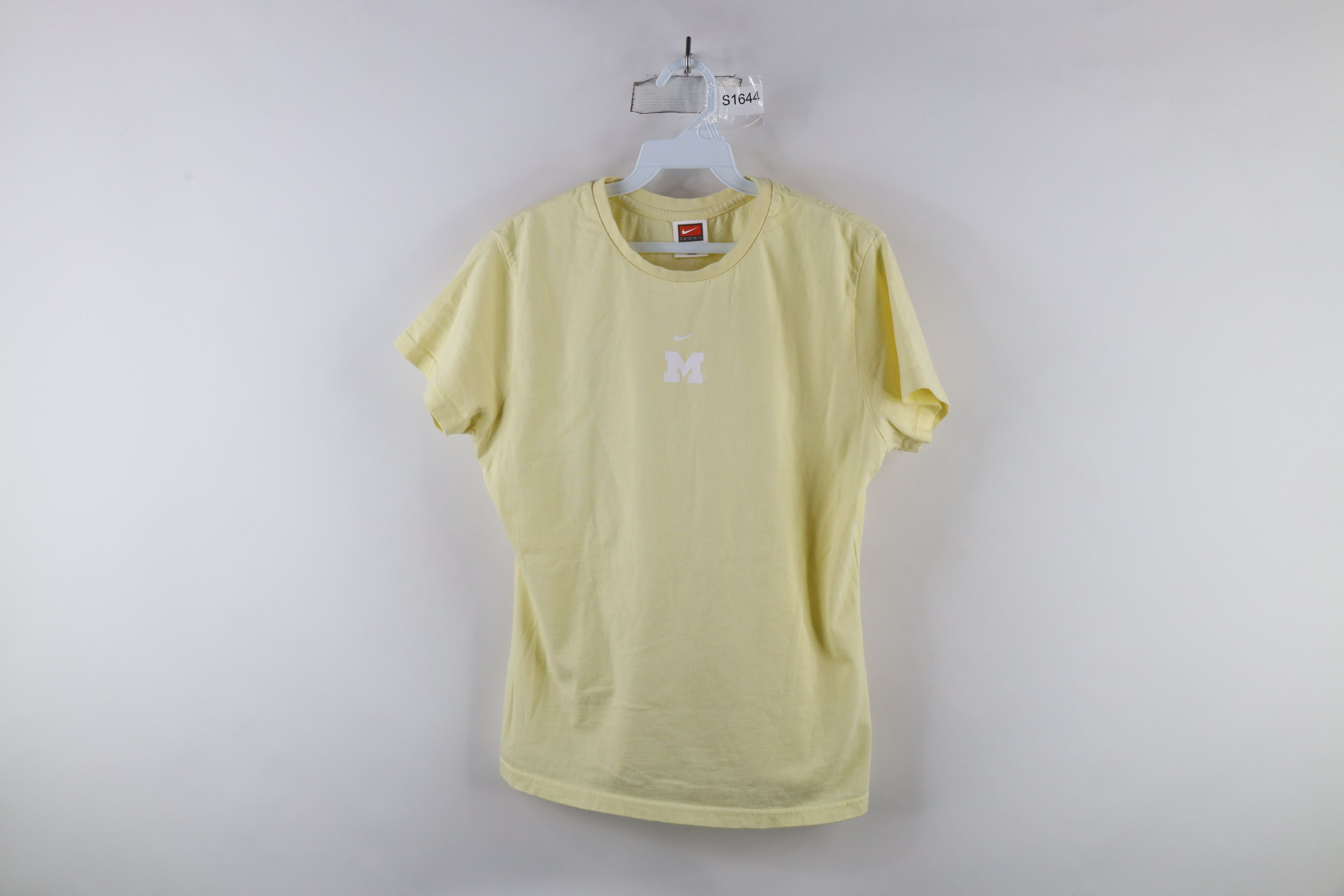 Nike × Vintage Vintage Nike Center Swoosh University of Michigan T-Shirt Size L / US 10 / IT 46 - 1 Thumbnail