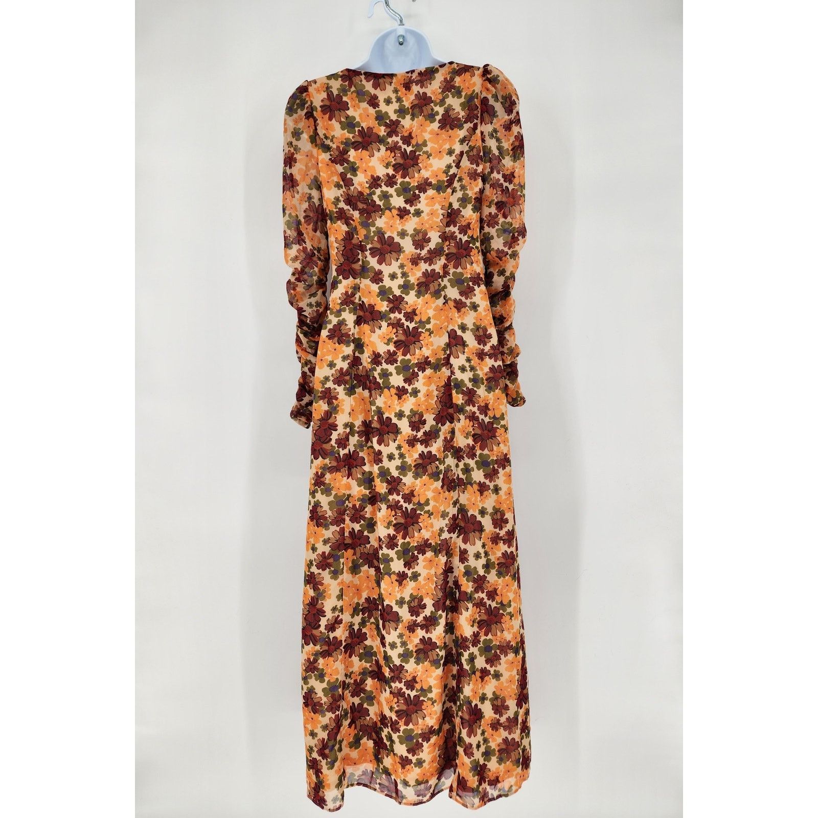 Asos ASOS Design Nude Floral Maxi Dress Women's Size 2 Size XS / US 0-2 / IT 36-38 - 12 Thumbnail