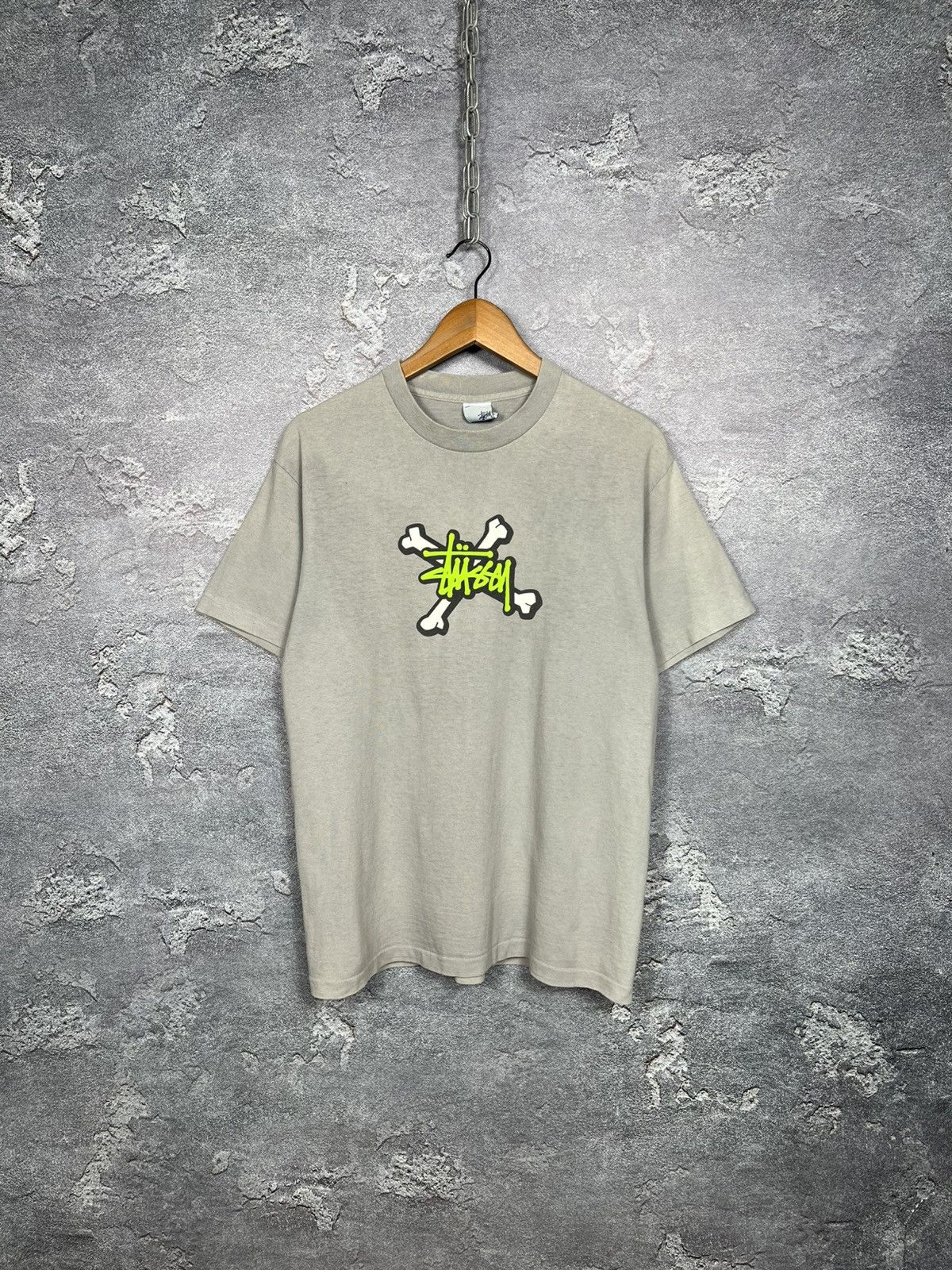 Stussy Rare Stussy Single Stitch Bone Logo Made in USA T-shirt Tee Size US M / EU 48-50 / 2 - 1 Thumbnail