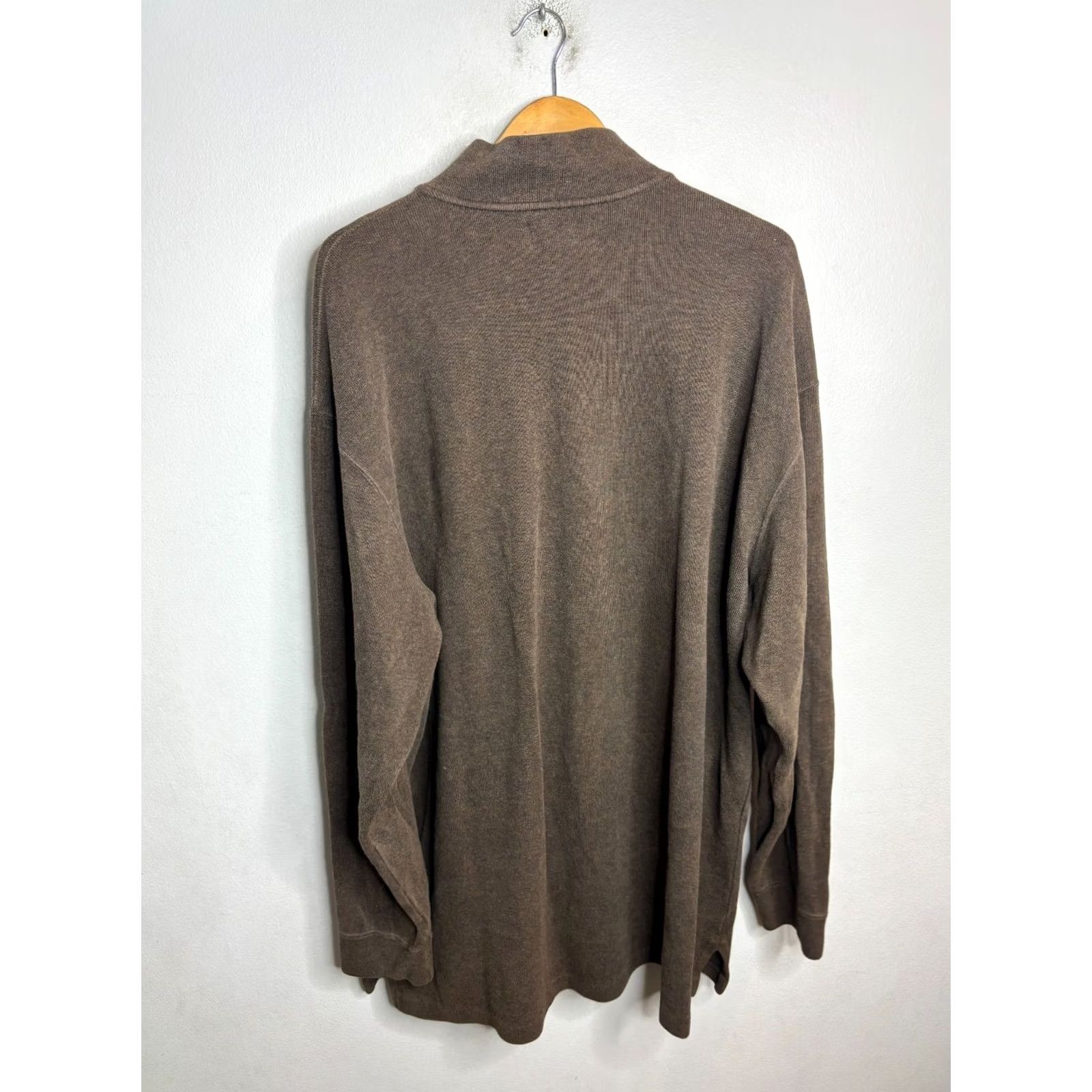 Polo Ralph Lauren Polo Ralph Lauren Sweater Mens 2XLT Cotton 1/4 Zip Brown Mock Neck Pullover Logo Embroidered Zipper Knit Casual Classic Preppy 5227 Mens Size US XXL / EU 58 / 5 - 6 Thumbnail