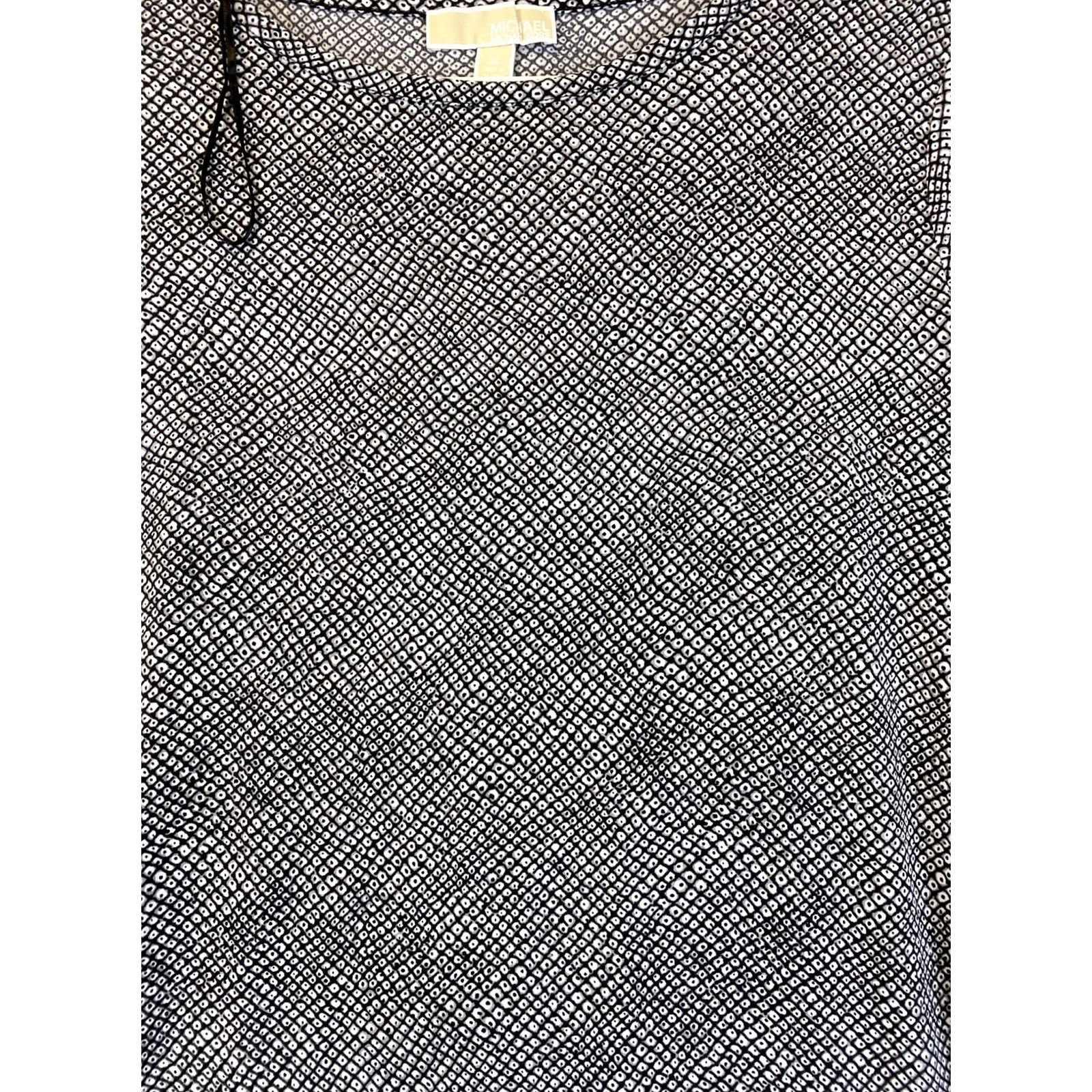 Michael Kors Michael Kors Dress Women’s XL Black Midi Long Sleeve Round Neckline Pullover Sheath Dressy Regular Colorful Geometric Vietnam Size XL / US 12-14 / IT 48-50 - 2 Thumbnail