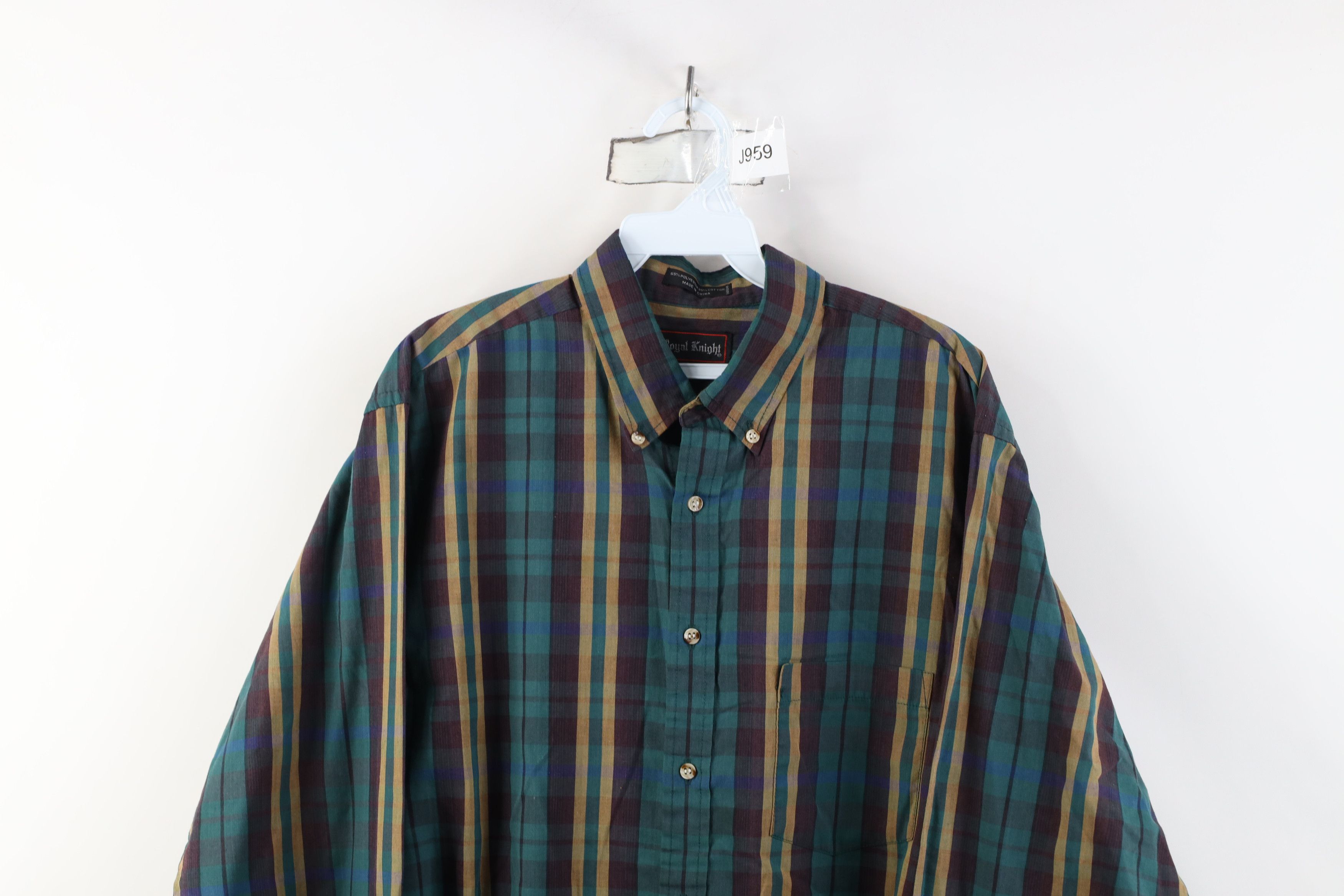 Vintage Vintage 80s 90s Streetwear Collared Button Down Shirt Plaid Size US L / EU 52-54 / 3 - 2 Thumbnail