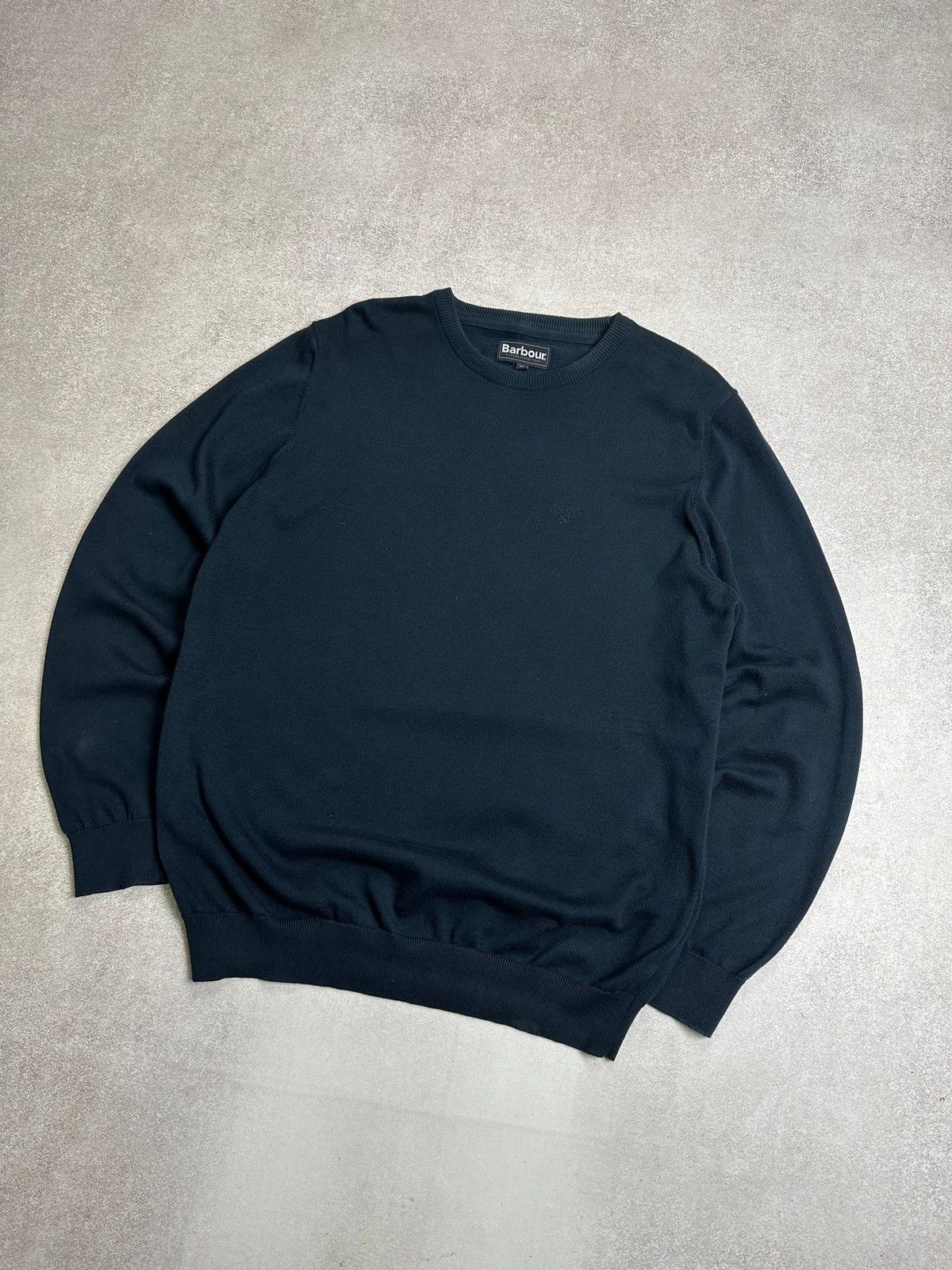 Barbour Vintage Barbour Wool Small Logo Navy Blue Knit Sweater XL Size US XL / EU 56 / 4 - 2 Thumbnail