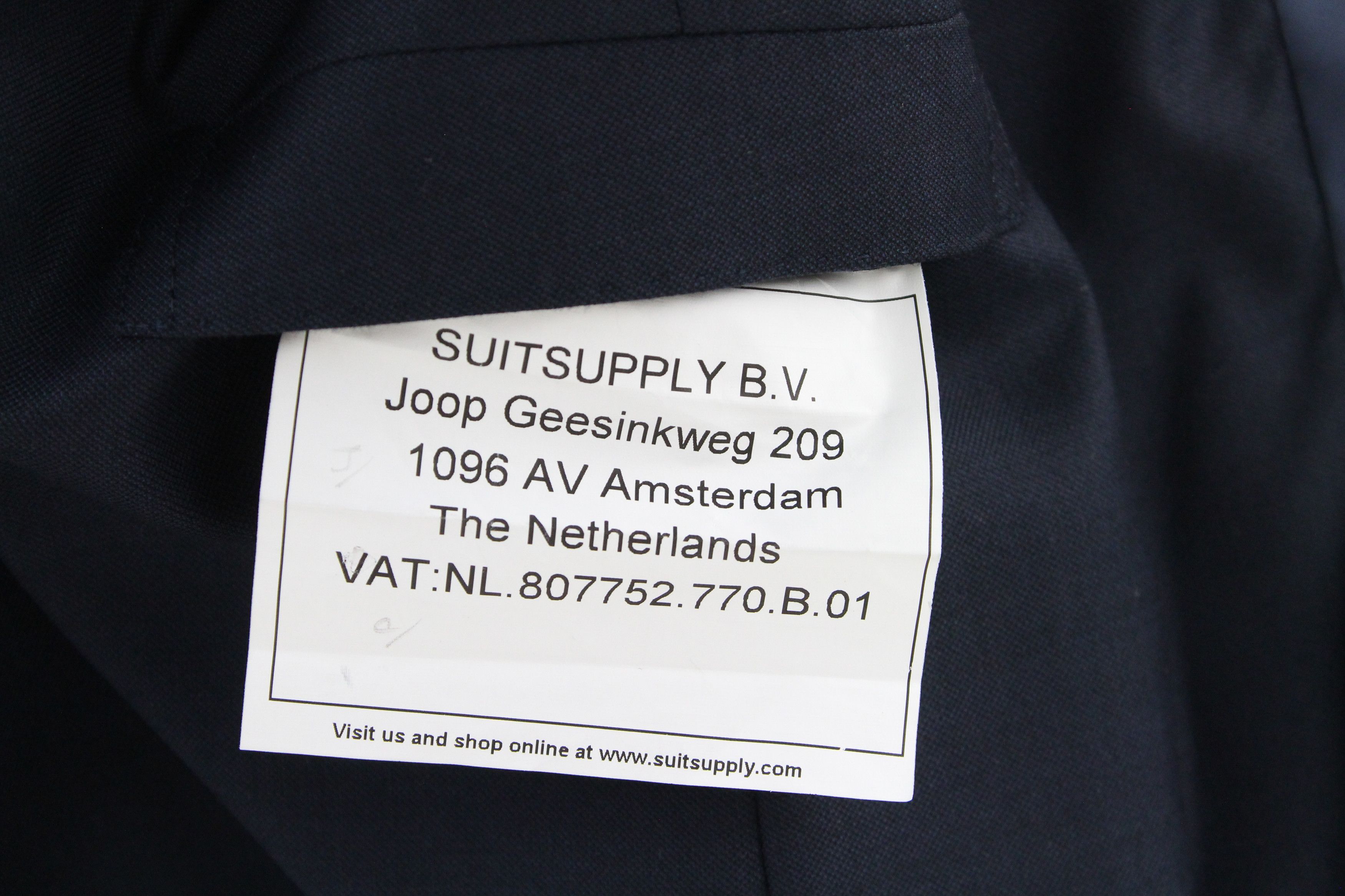 Suitsupply LAZIO UK58S Navy Wool Lined Single-Breasted 62649 Size 54R - 6 Thumbnail