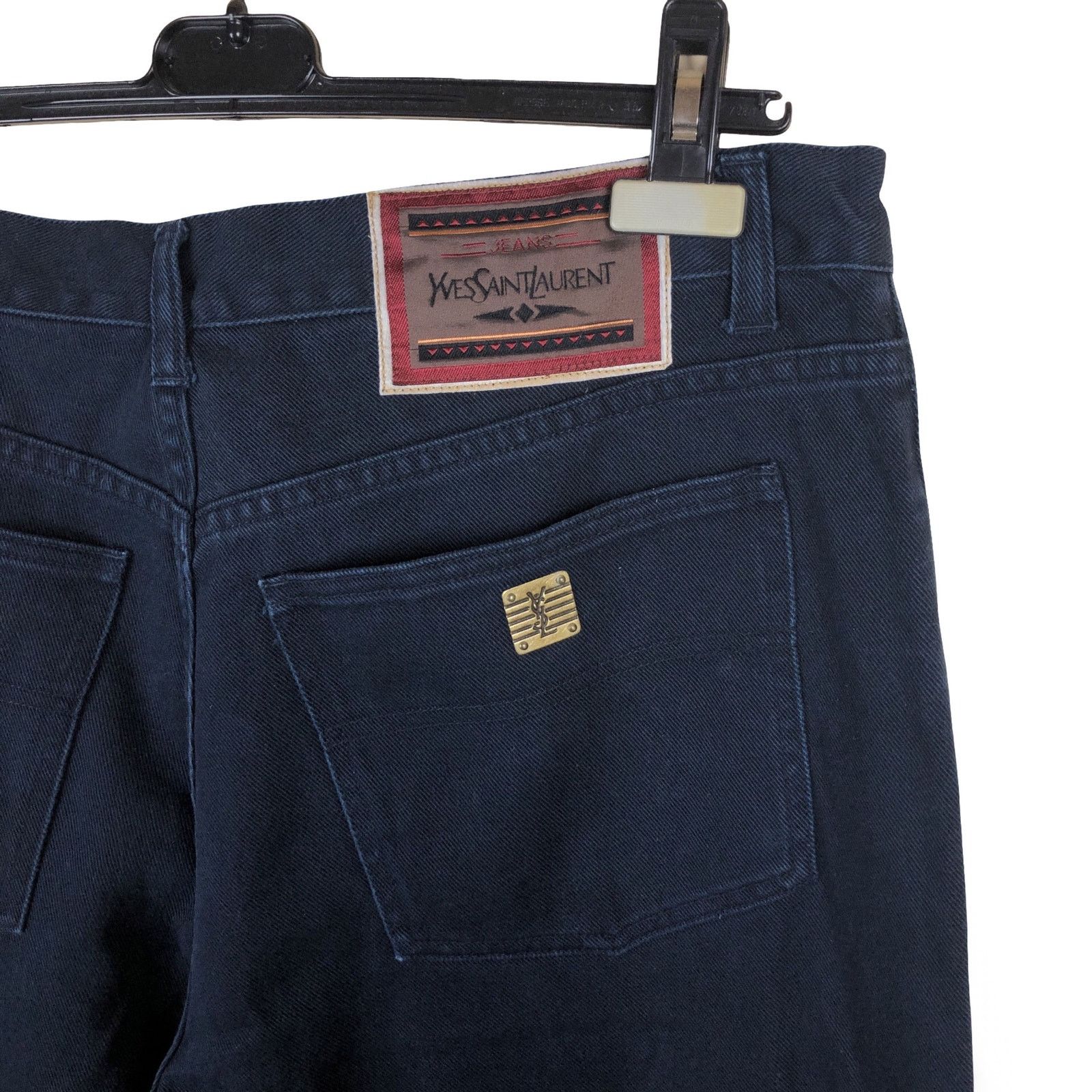 Yves Saint Laurent Vintage Yves Saint Laurent Baggy Jeans YSL Logo 36 Navy Size US 36 / EU 52 - 1 Thumbnail