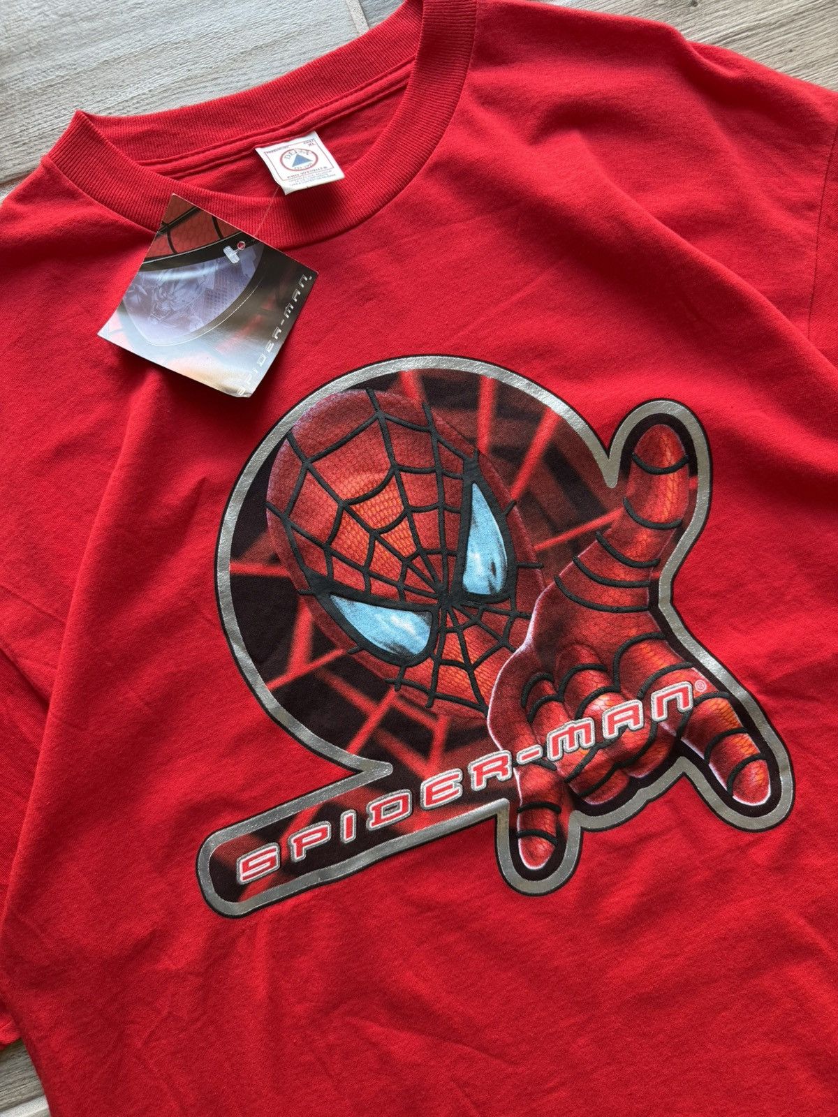 Marvel Comics Vintage 2002 NWT Spider-Man Movie Promo T-Shirt Size XL Size US XL / EU 56 / 4 - 2 Thumbnail