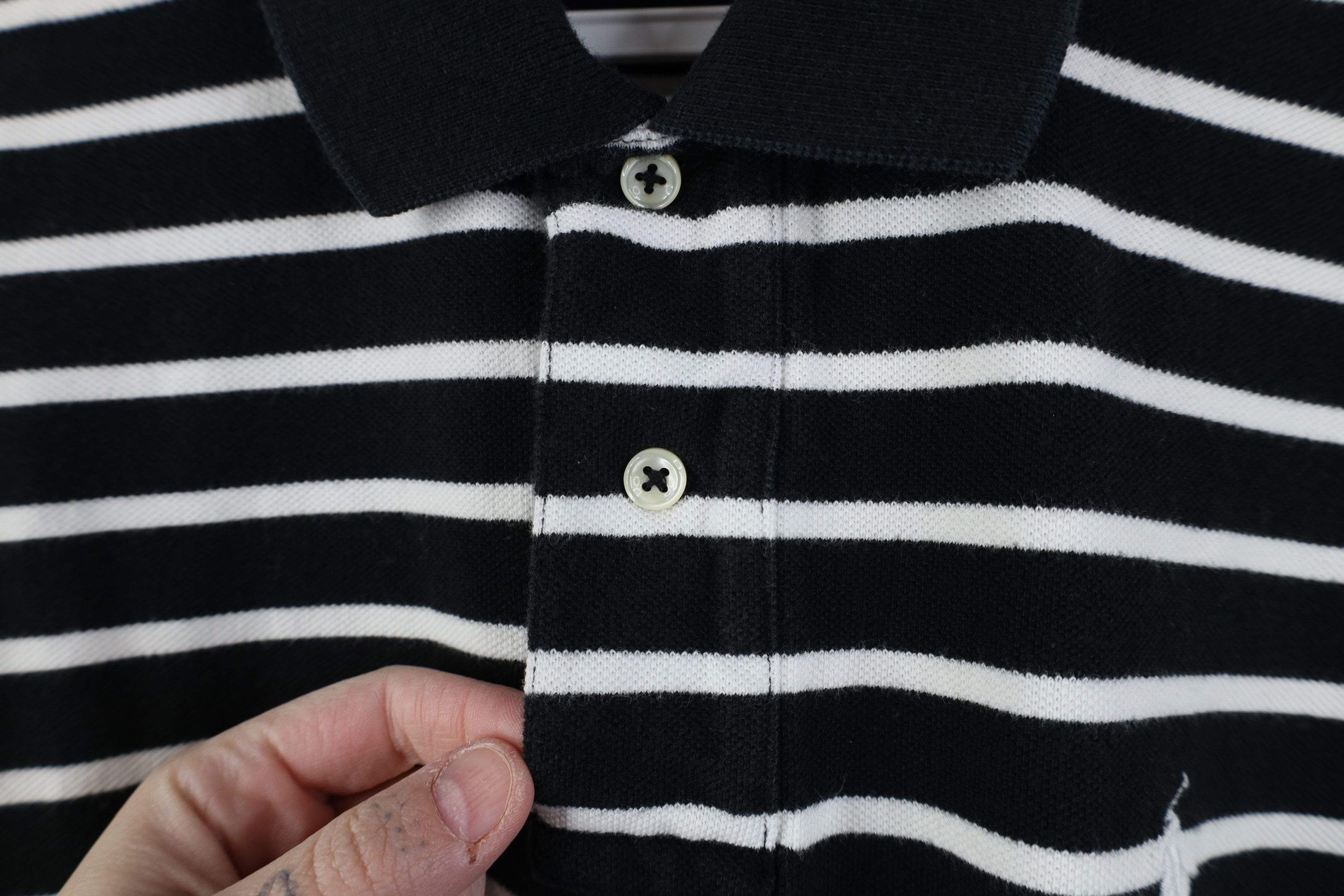 Polo Ralph Lauren Vintage 90s Ralph Lauren Pique Cotton Golf Polo Shirt Black Size US M / EU 48-50 / 2 - 5 Thumbnail