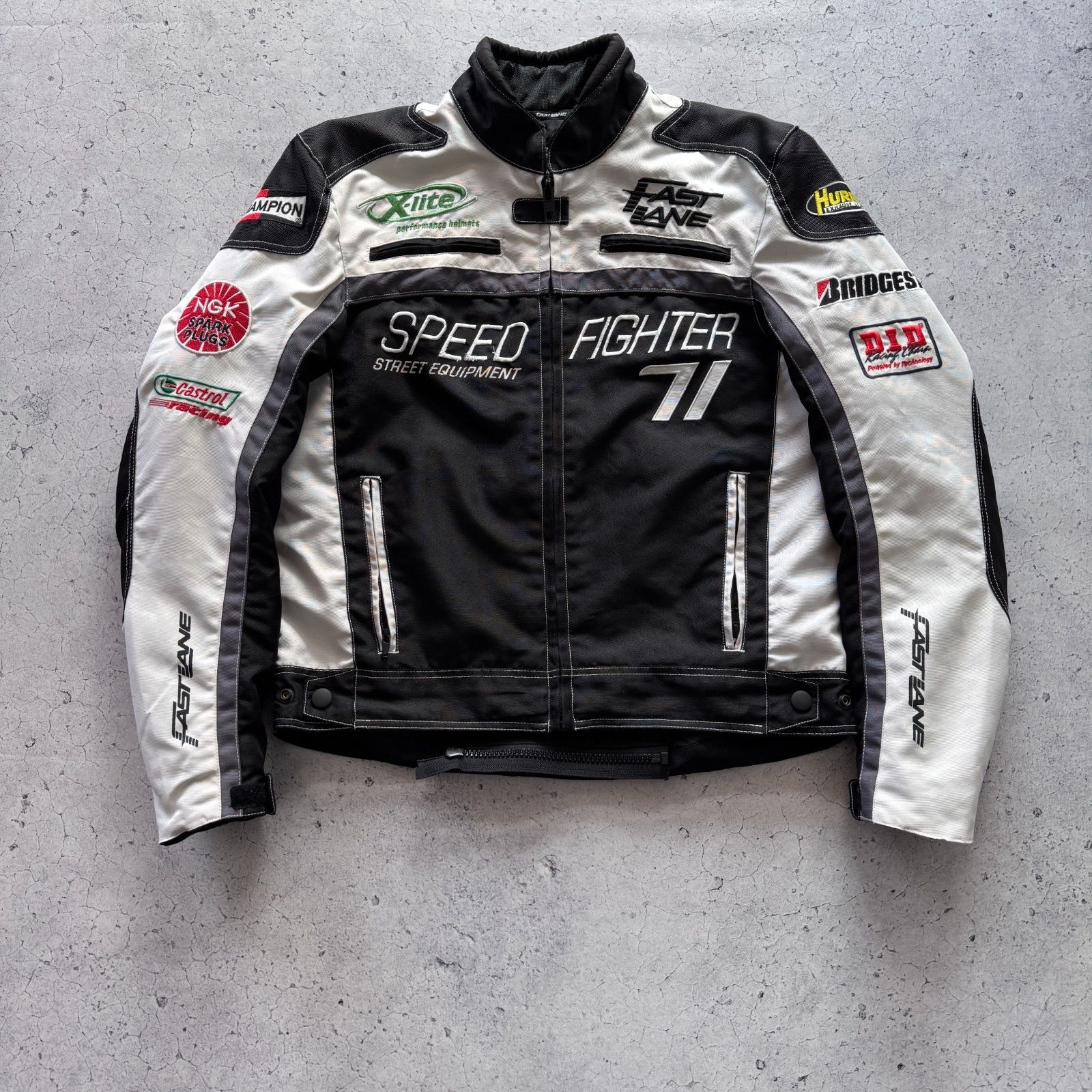 Vintage Racing Fast Line Bomber Jacket 00s Vintage Size L Size US L / EU 52-54 / 3 - 2 Thumbnail