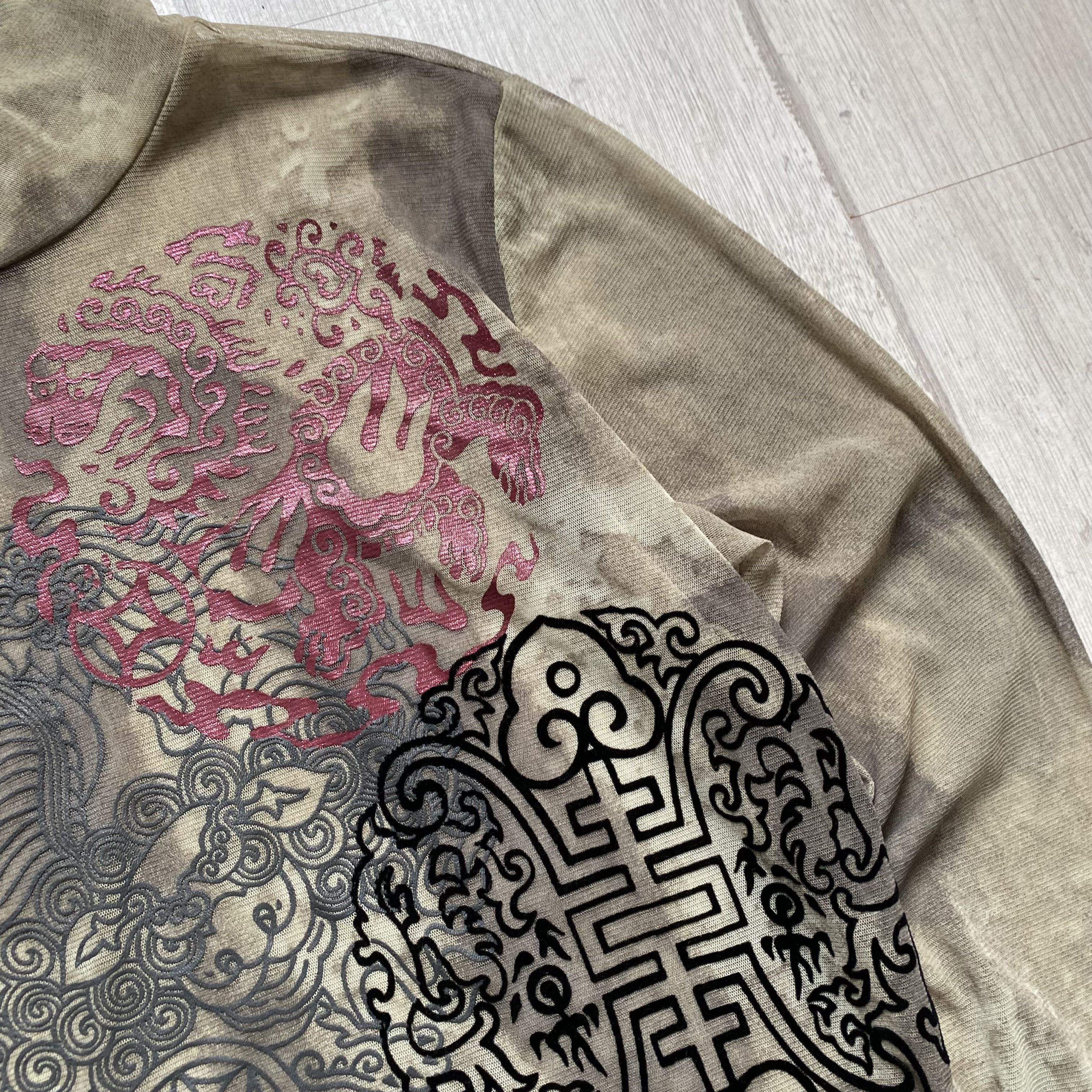 Hysteric Glamour Vintage Japanese Dragon Mesh Top Longsleeve Gaultier style Size L / US 10 / IT 46 - 4 Thumbnail