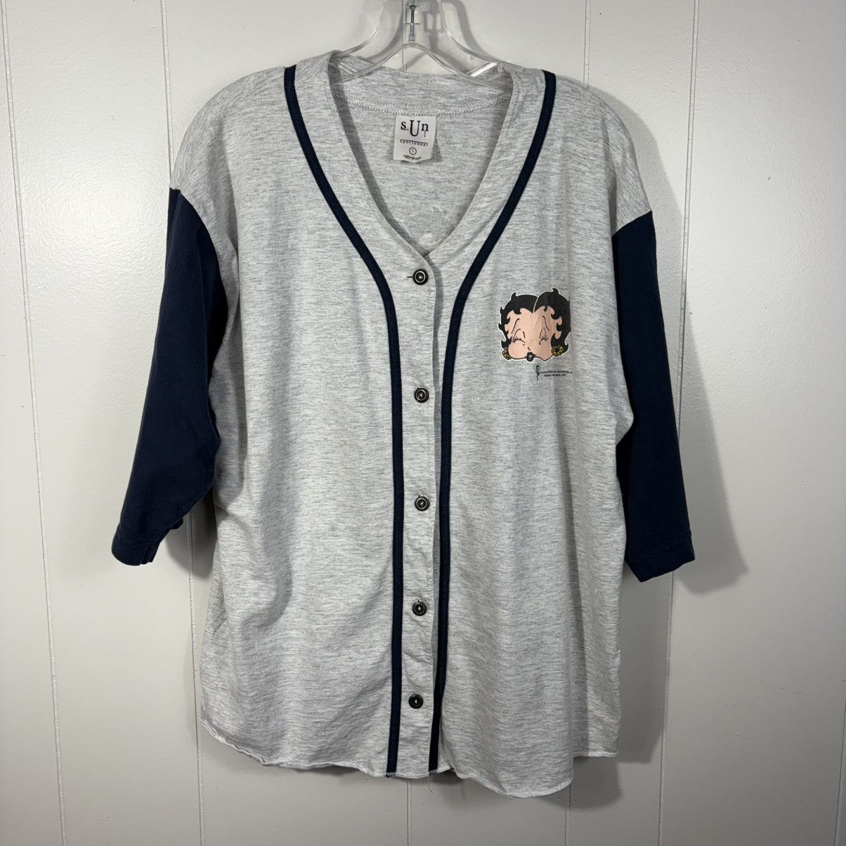 Other Vintage 1993 Betty Boop Button Down Baseball T-Shirt Unisex Size US L / EU 52-54 / 3 - 6 Thumbnail