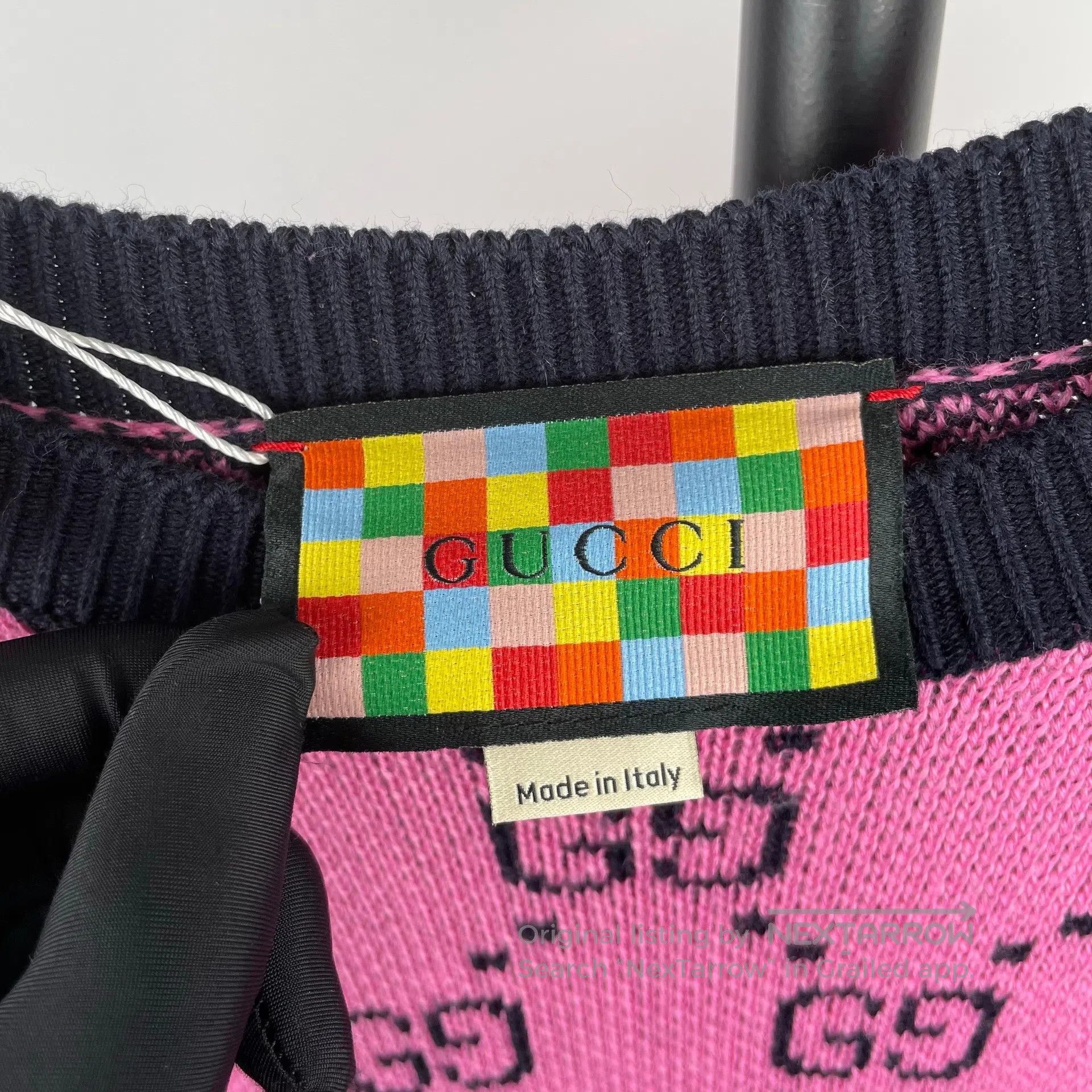 Gucci Guicci Double G full logo pink wool sweater| Size S / US 4 / IT 40 - 5 Thumbnail