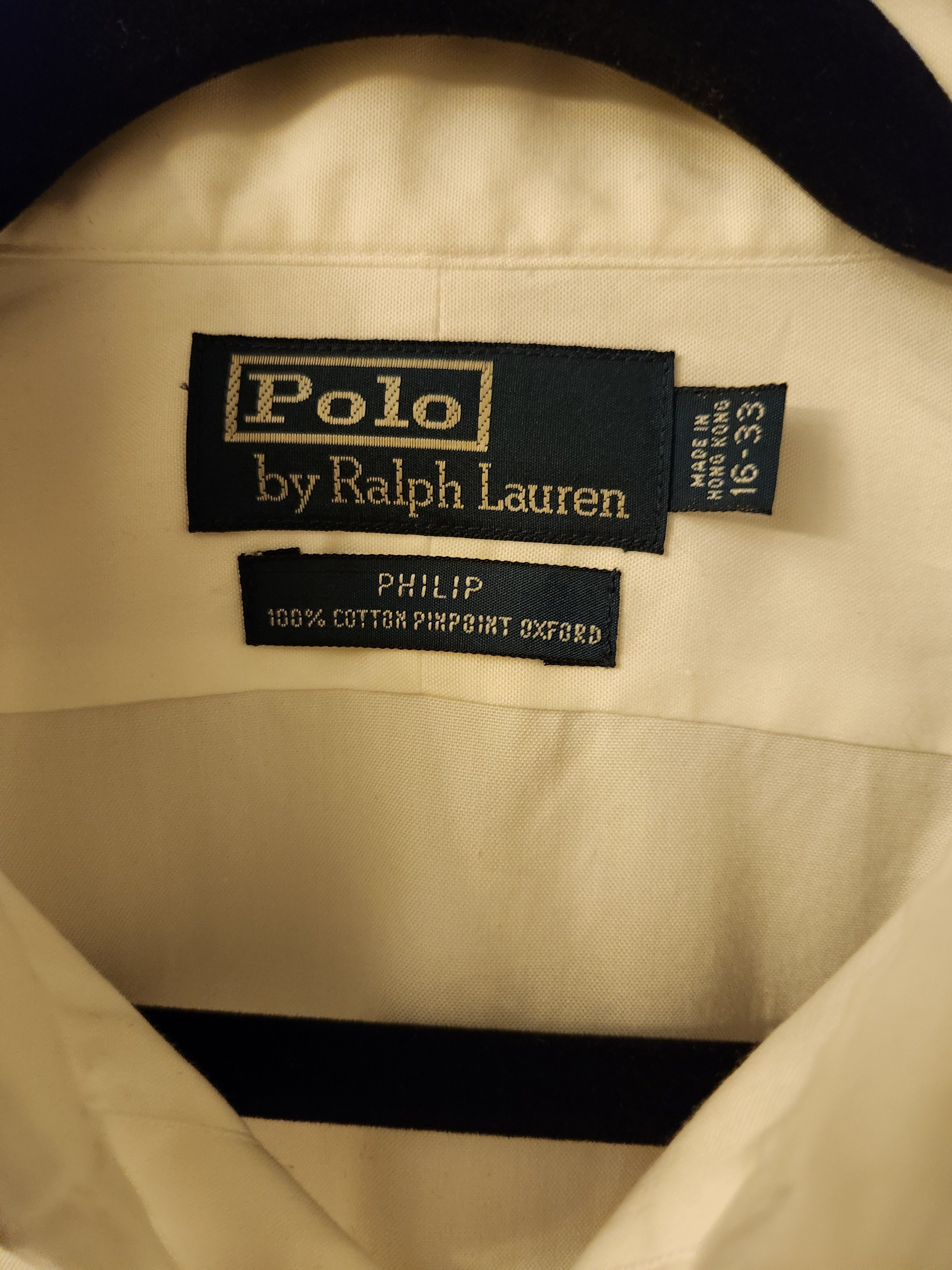 Polo Ralph Lauren NWOT Vintage Philip Cotton White Dress Shirt Size US M / EU 48-50 / 2 - 3 Thumbnail