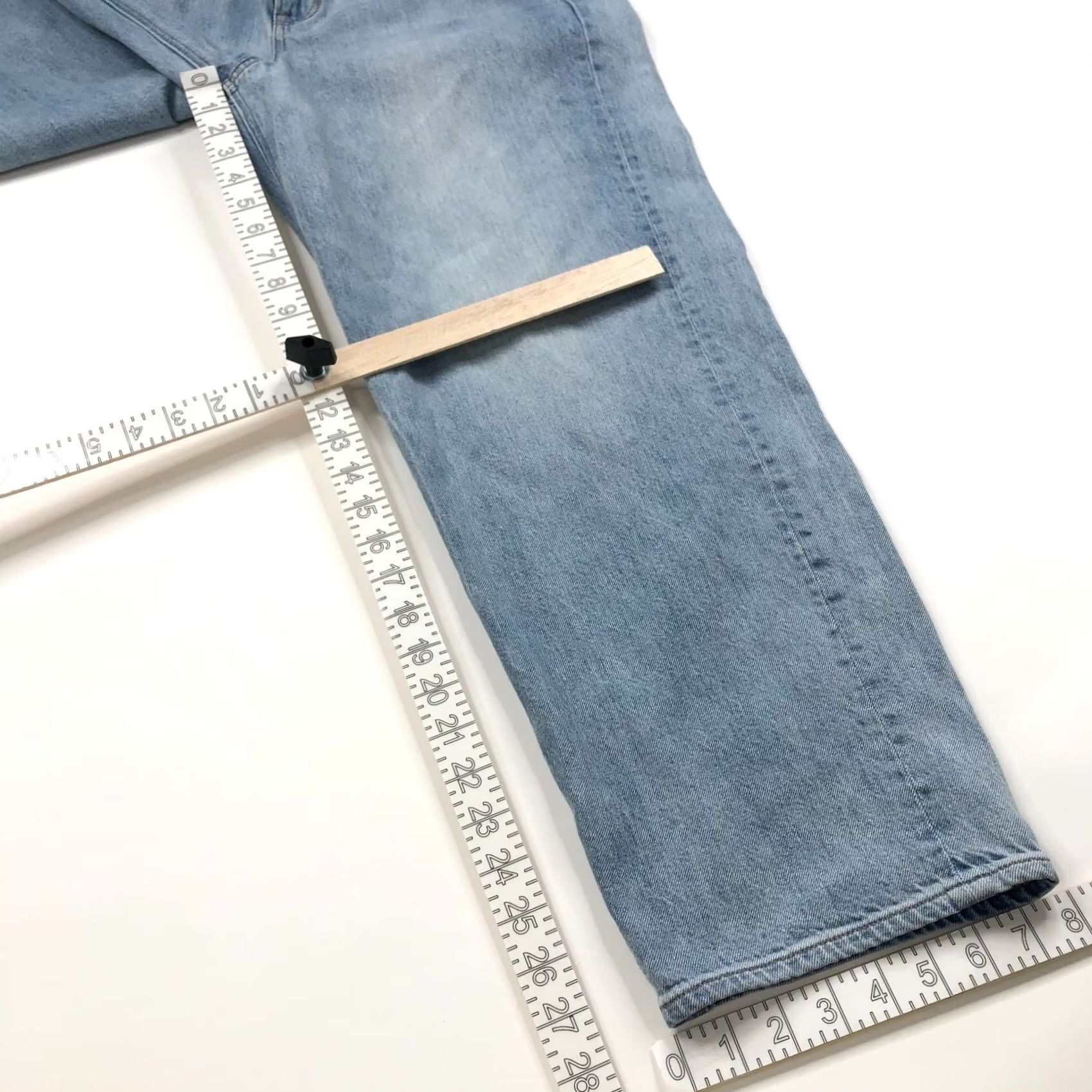 American Eagle Outfitters VINTAGE American Eagle Baggy Jean 12 Short Denim High Rise Distressed 30W 28L Womens Jeans Size 34" / US 12 / IT 48 - 5 Thumbnail