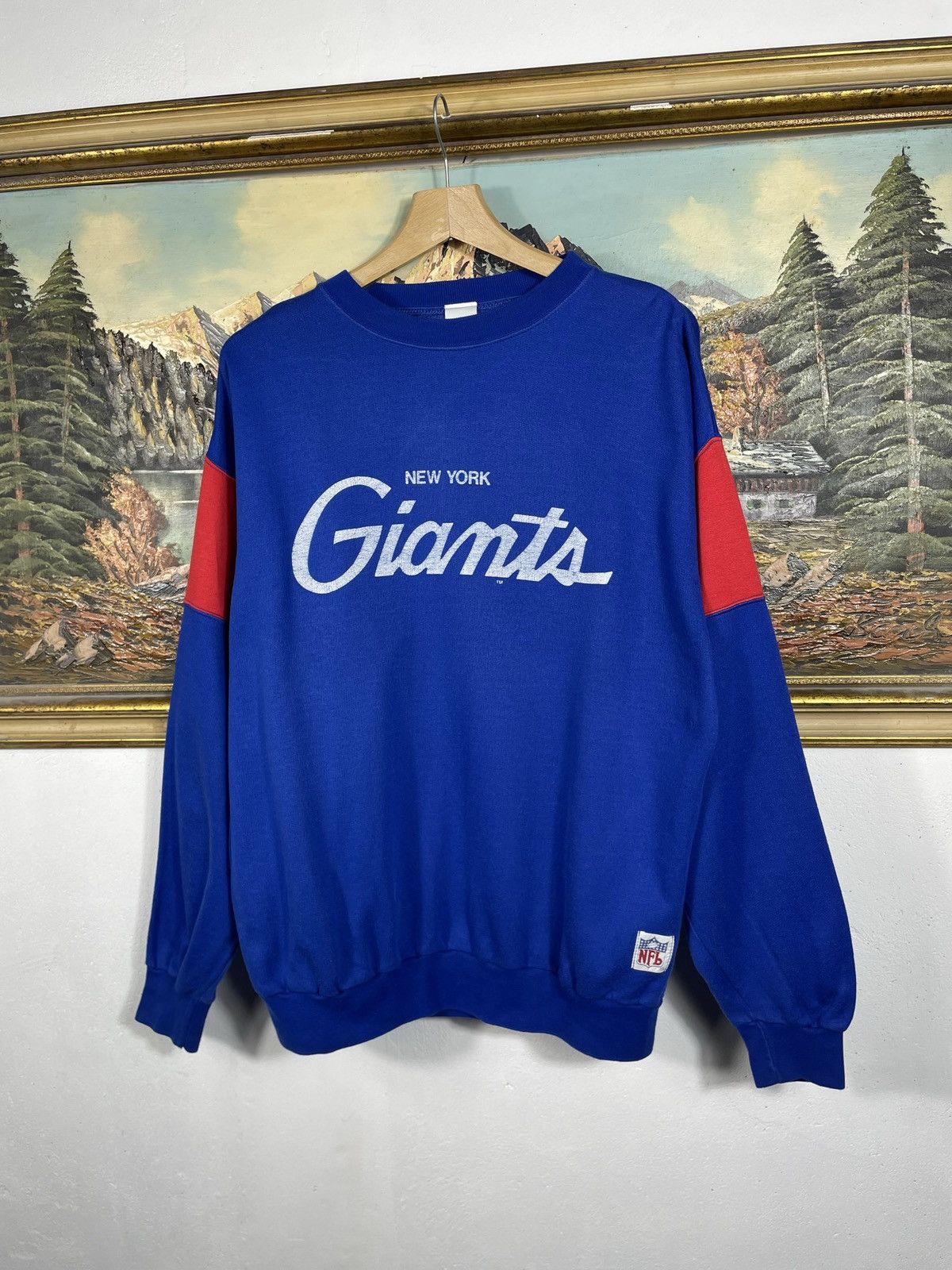 NFL × Vintage NFL Vintage 80s Giants New York Crewneck Sweatshirt Baseball Size US L / EU 52-54 / 3 - 3 Thumbnail