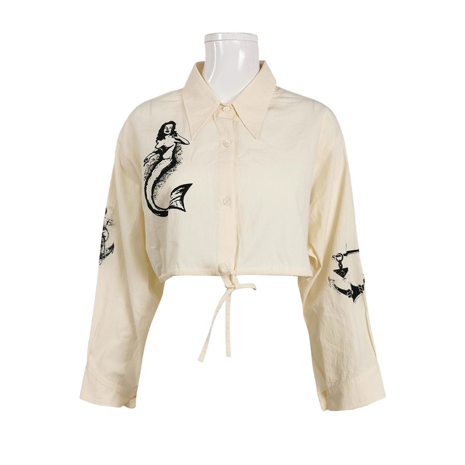 Prada Prada Octopus Mermaid Graphic Button Up Shirt Size L Size US L / EU 52-54 / 3 - 1 Thumbnail