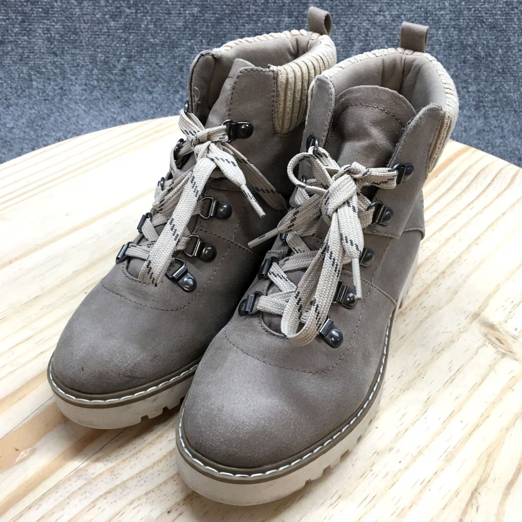 Vintage Cliffs by White Mountain Boots Womens Connie Combat Brown Lace Up Ankle Top 6.5M Casual Shoes Vintage No Size M / US 6-8 / IT 42-44 - 5 Thumbnail
