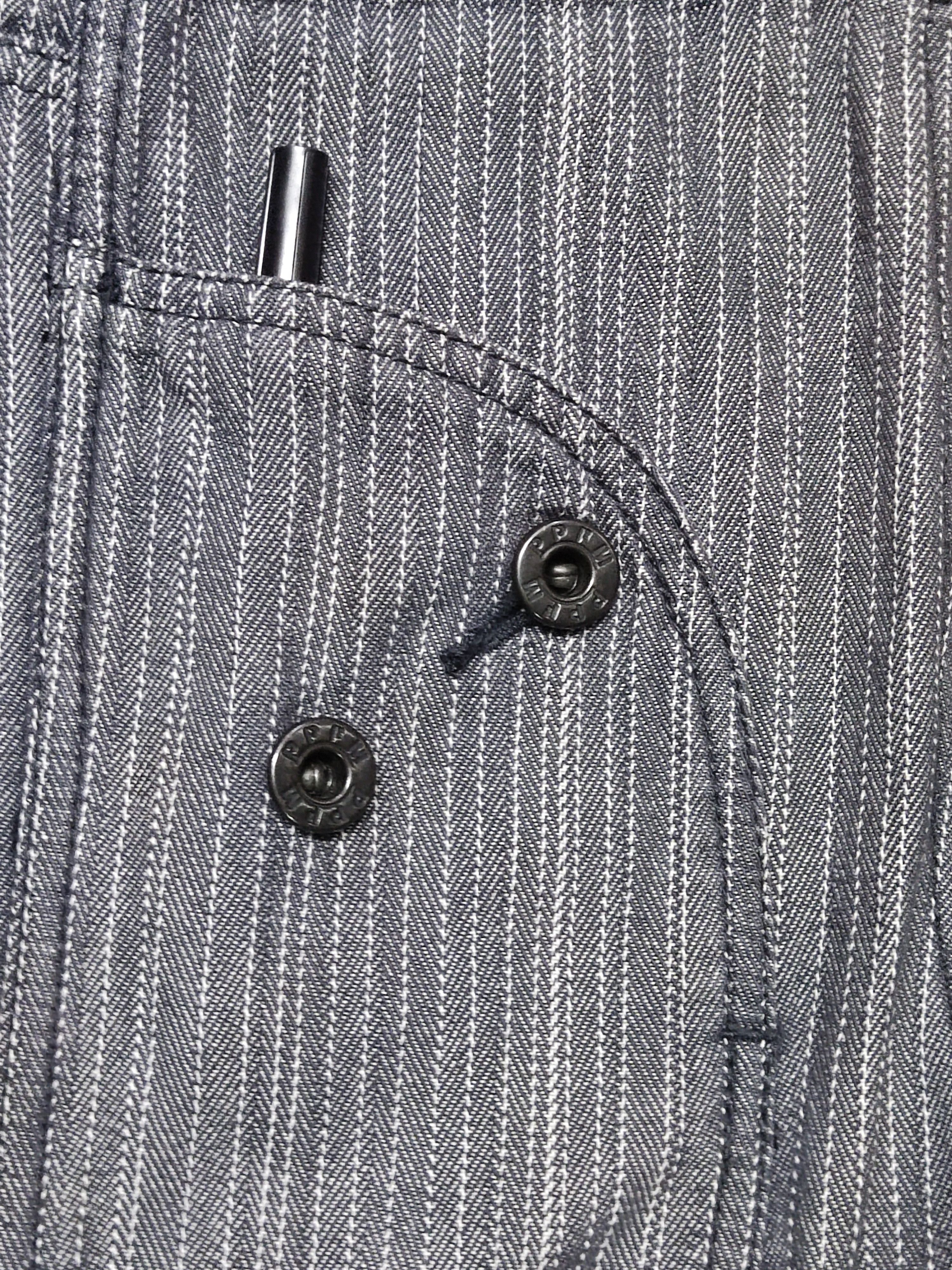 PPFM Vintage Rare PPFM Japanese Overall Denim Indigo Stripe Size US 34 / EU 50 - 4 Thumbnail