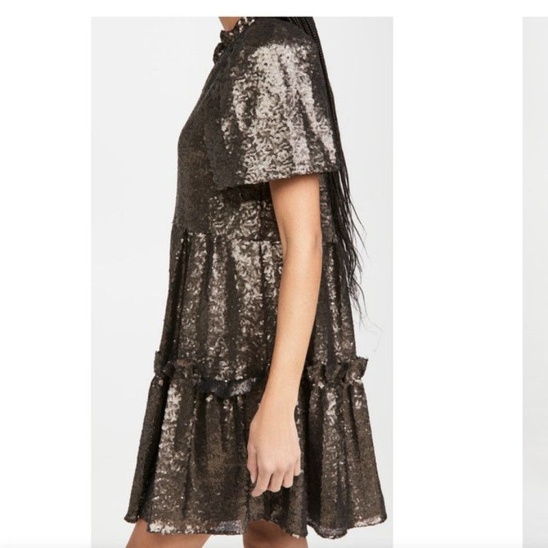 Sea New York Sea New York Rachelle Puff Sleeve Dress in Bronze Large NWT Size L / US 10 / IT 46 - 4 Thumbnail