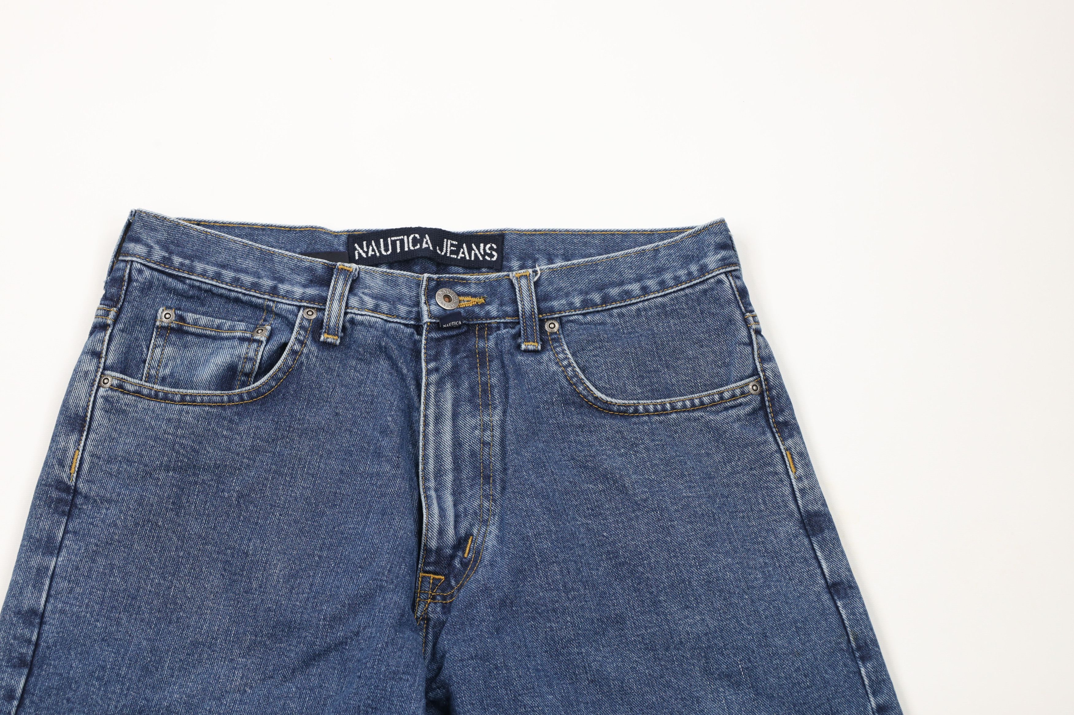 Nautica × Vintage Vintage 90s Nautica Out Baggy Wide Leg Denim Jeans Blue Size US 32 / EU 48 - 2 Thumbnail