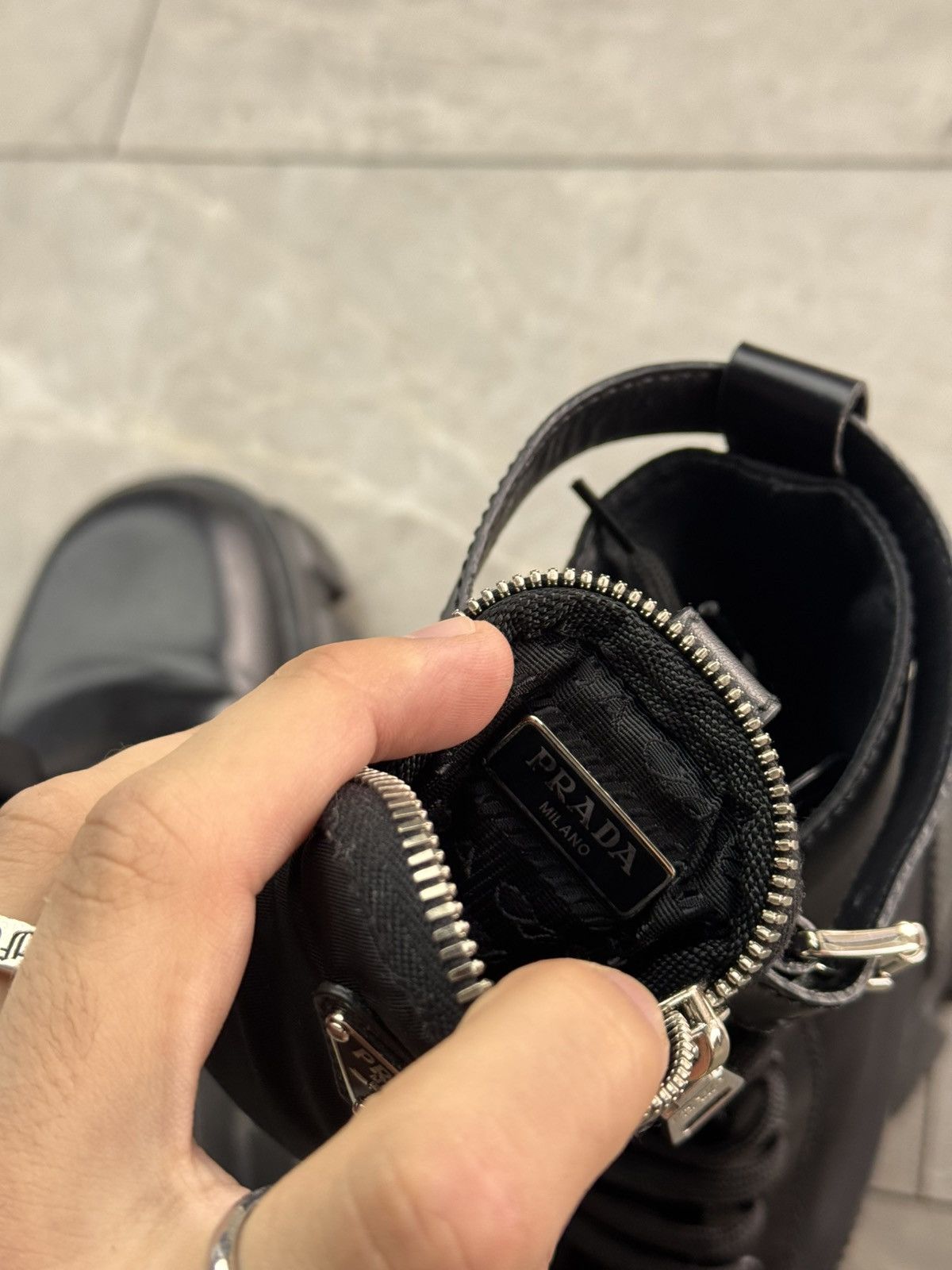 Prada Prada Monolith Brushed Leather And Nylon Pouch Boots Size US 7.5 / IT 37.5 - 12 Thumbnail