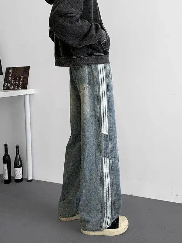 Japanese Brand Retro straight leg loose wide leg jeans Size US 32 / EU 48 - 4 Thumbnail