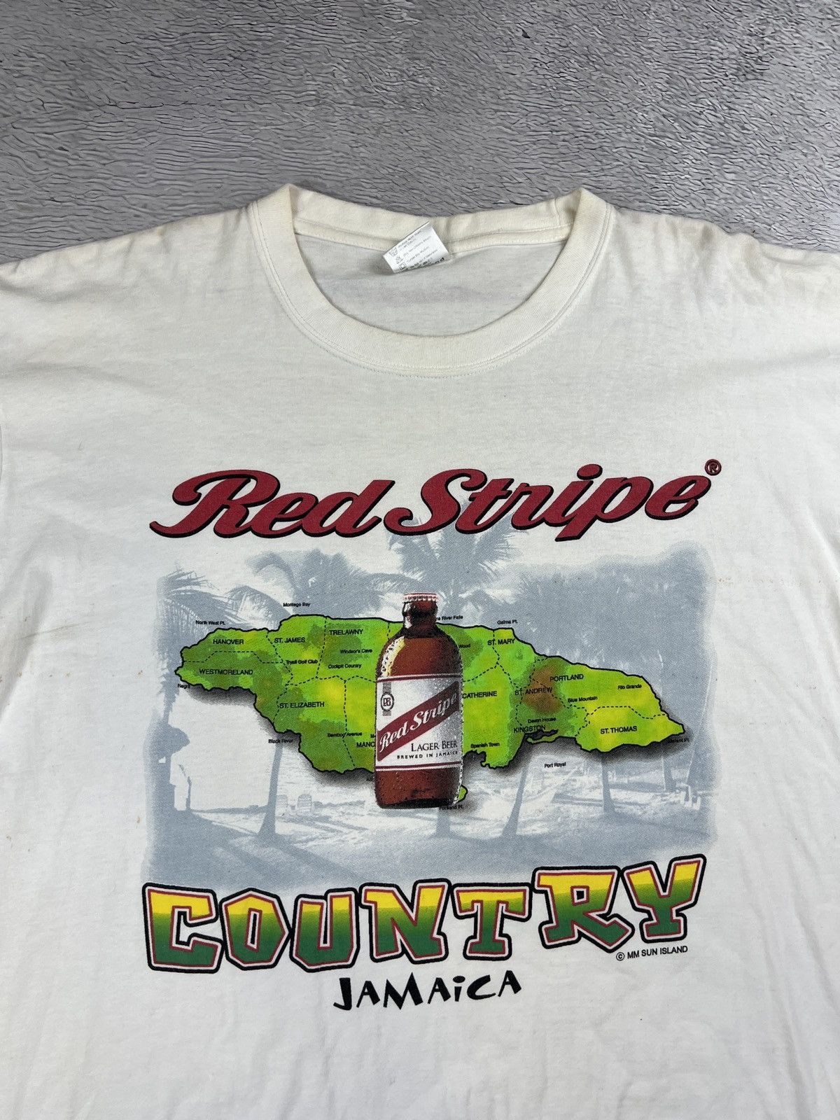Bob Marley 90s Reggae on red stripe Jamaica beer vintage t shirt Size US XXL / EU 58 / 5 - 3 Thumbnail