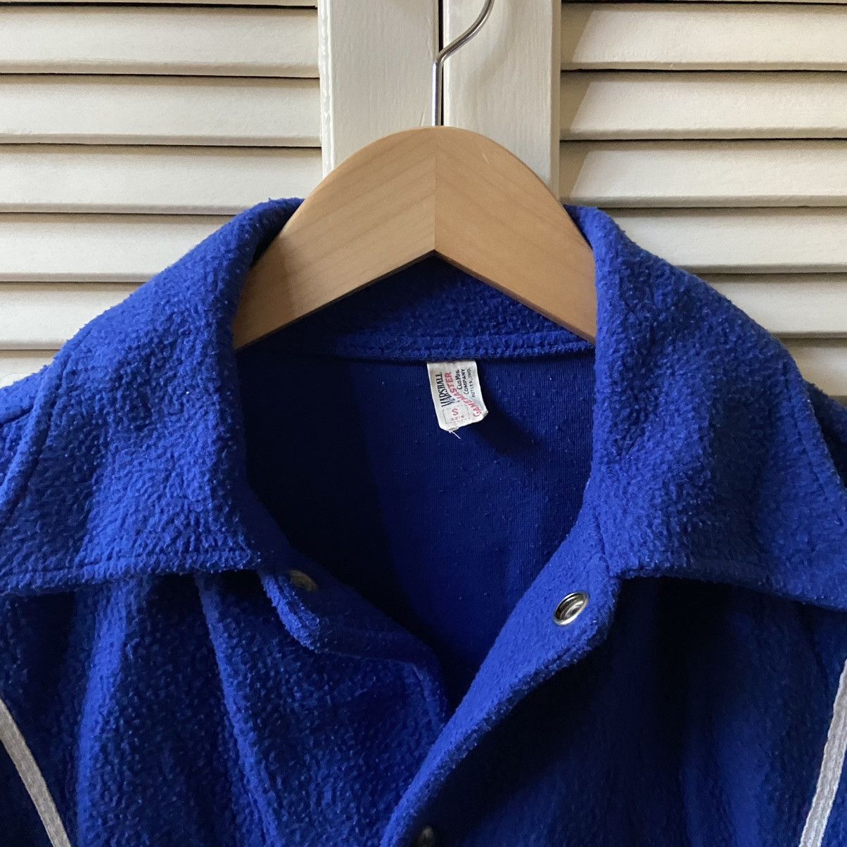Vintage Vintage 50’s Era Blue Warm Up Terry Snap Shirt Jersey Size US S / EU 44-46 / 1 - 5 Thumbnail