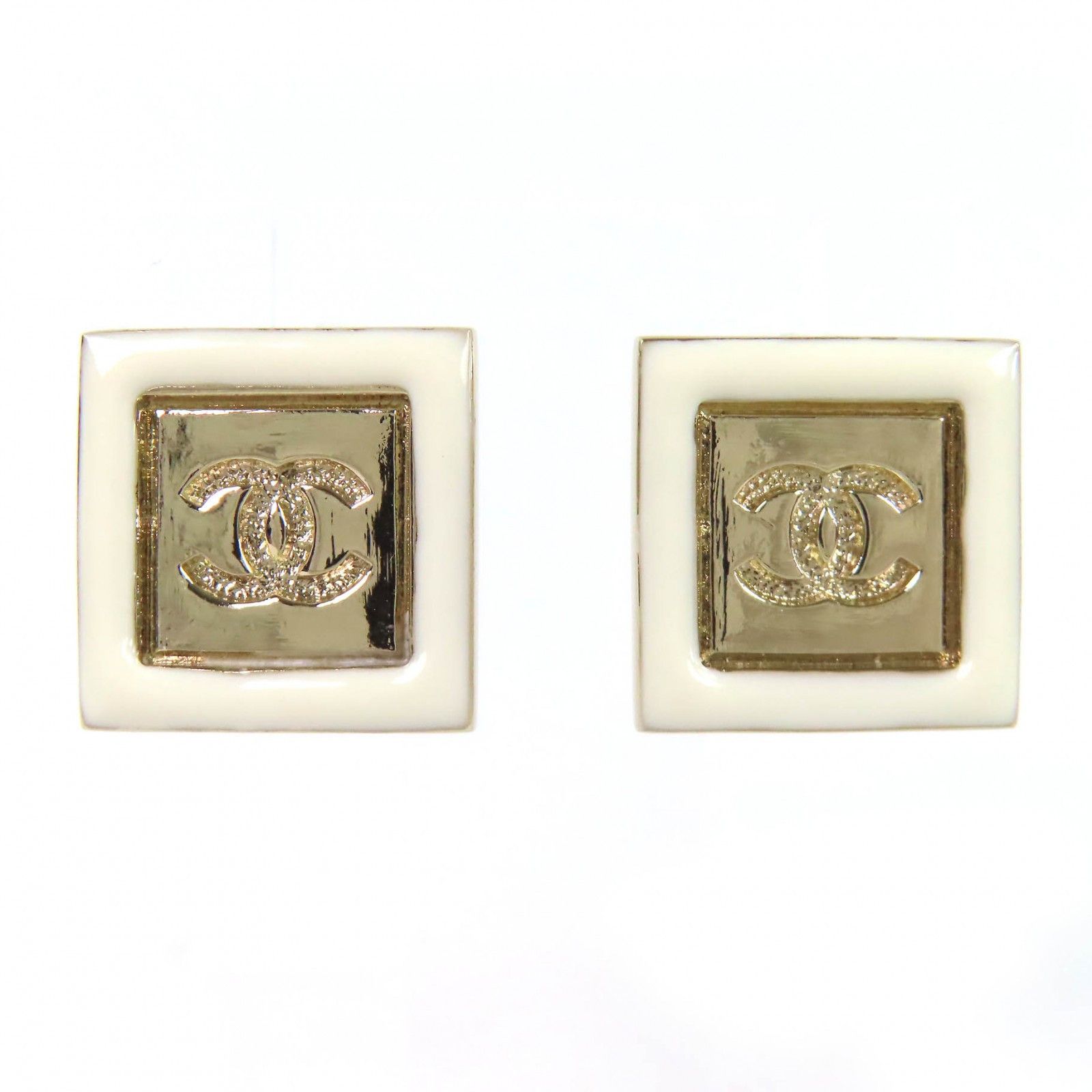 Chanel Chanel Chanel COCO Mark Square Earrings Metal Earrings DUTY FREE for USA Size ONE SIZE - 1 Thumbnail