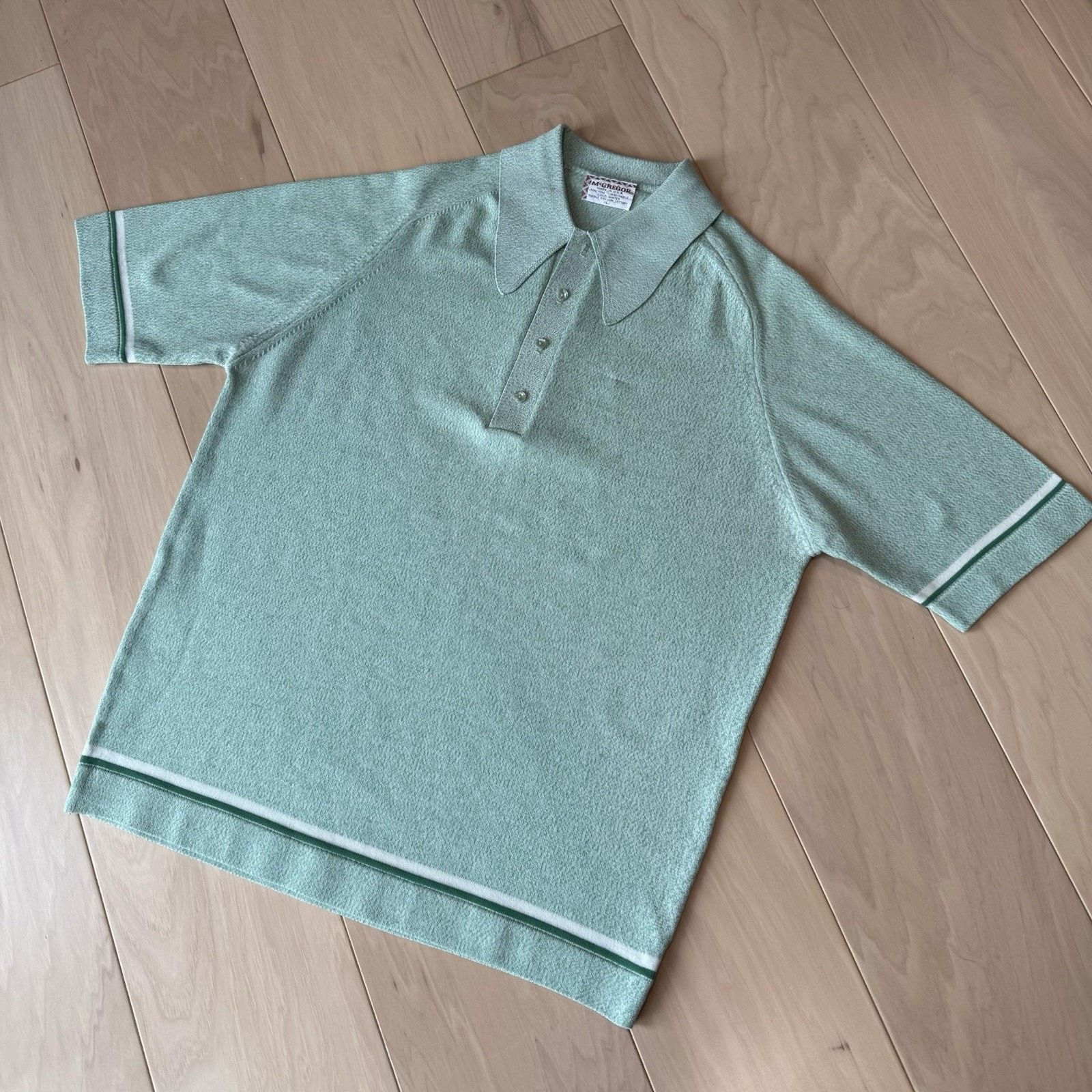 McGregor × Vintage Vintage McGregor Polo Large Green 70s Made in USA Knit Size US L / EU 52-54 / 3 - 7 Thumbnail
