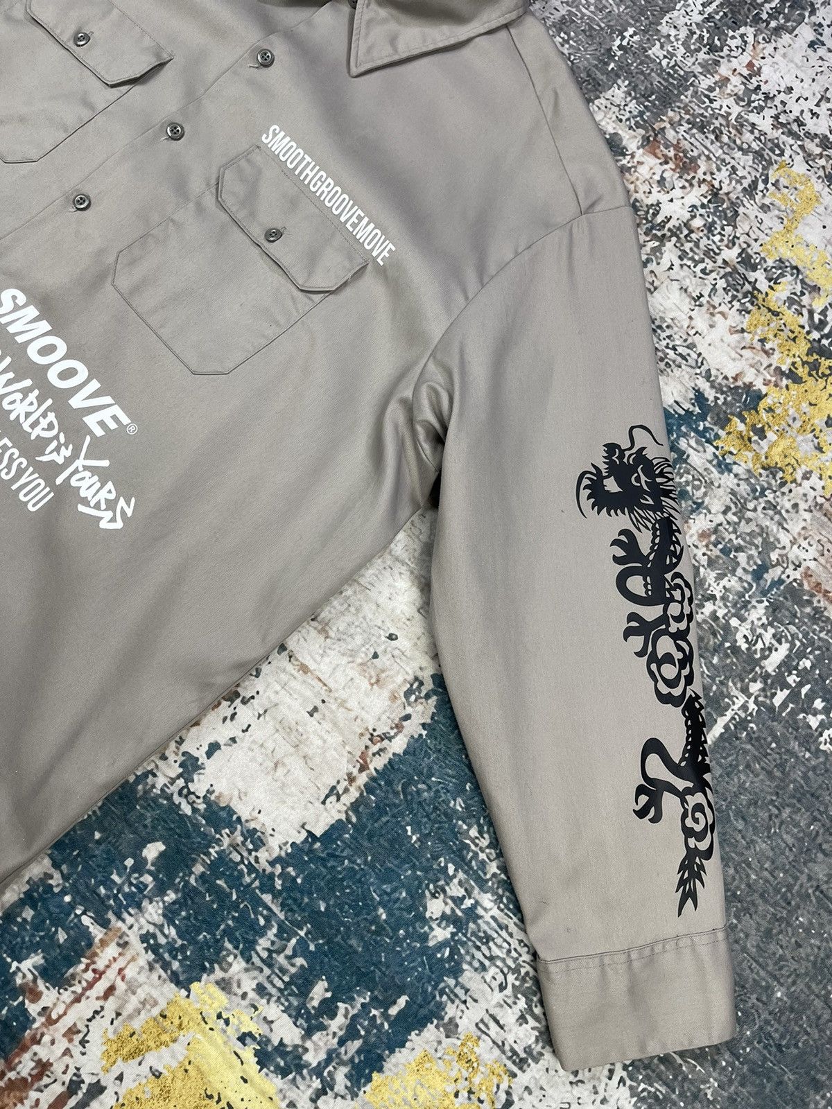 Dickies Vintage Dickies Dragon Button Up Workshirts Size US XL / EU 56 / 4 - 4 Thumbnail