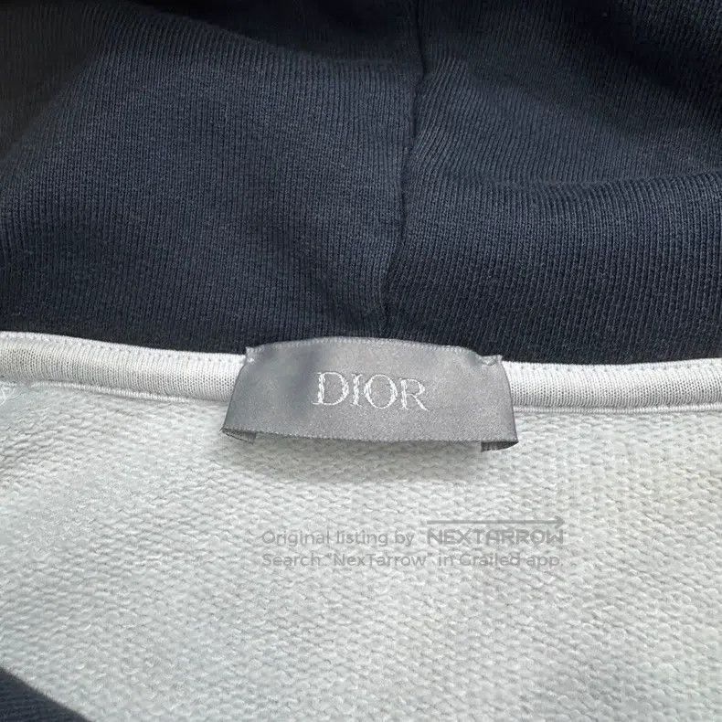 Dior Dior Embroidered slogan stitching hooded sweatshirt Size US XXL / EU 58 / 5 - 2 Thumbnail