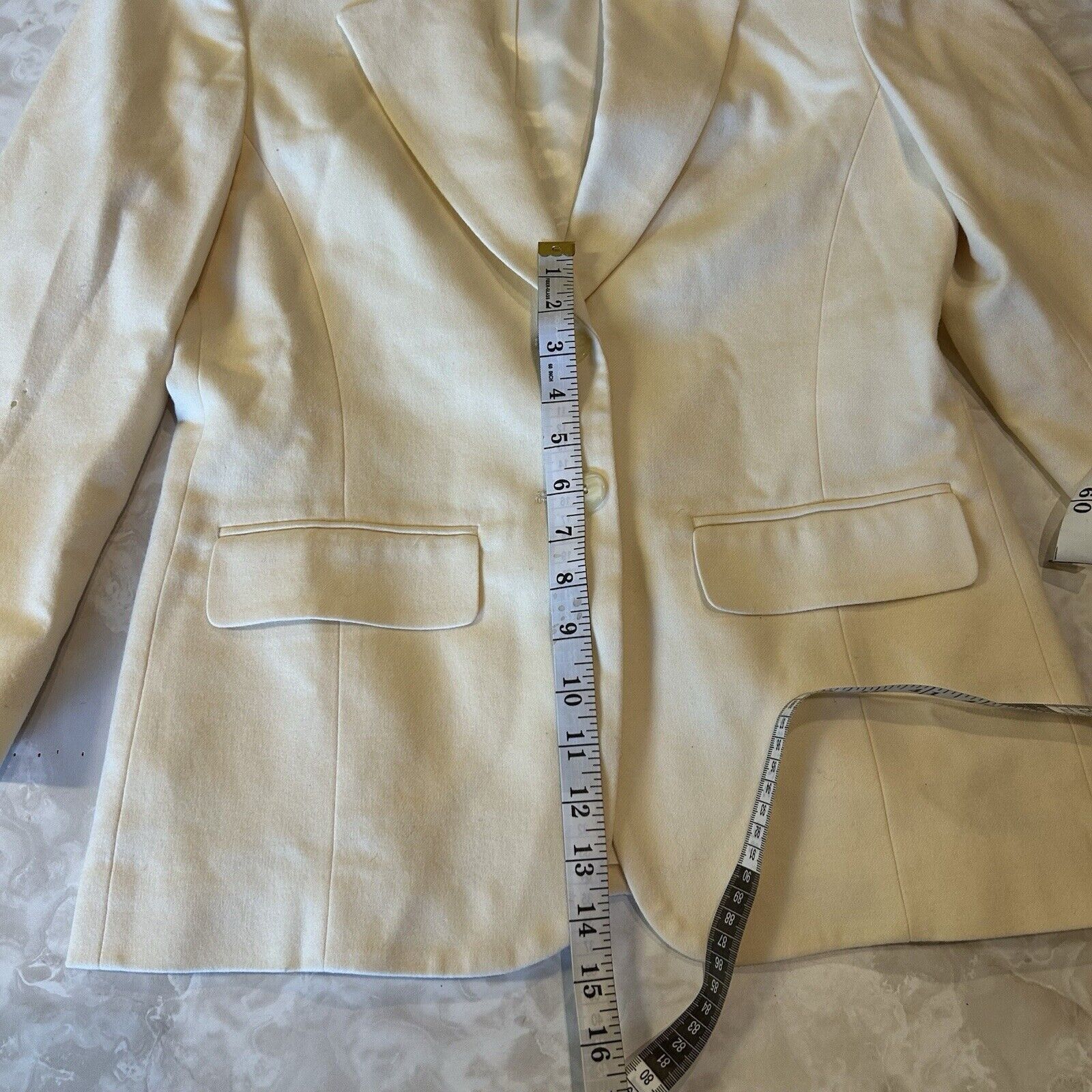 Pendleton Miss Pendleton VTG Cream Ivory One Button Wool Blazer Jacket Size M / US 6-8 / IT 42-44 - 4 Thumbnail