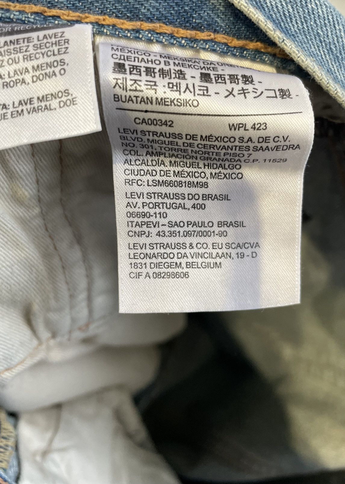 DENIM TEARS × Virgil Abloh "Message in a Tear" Levi's Jeans DENIM TEARS × VIRGIL ABLOH Size US 33 - 9 Thumbnail