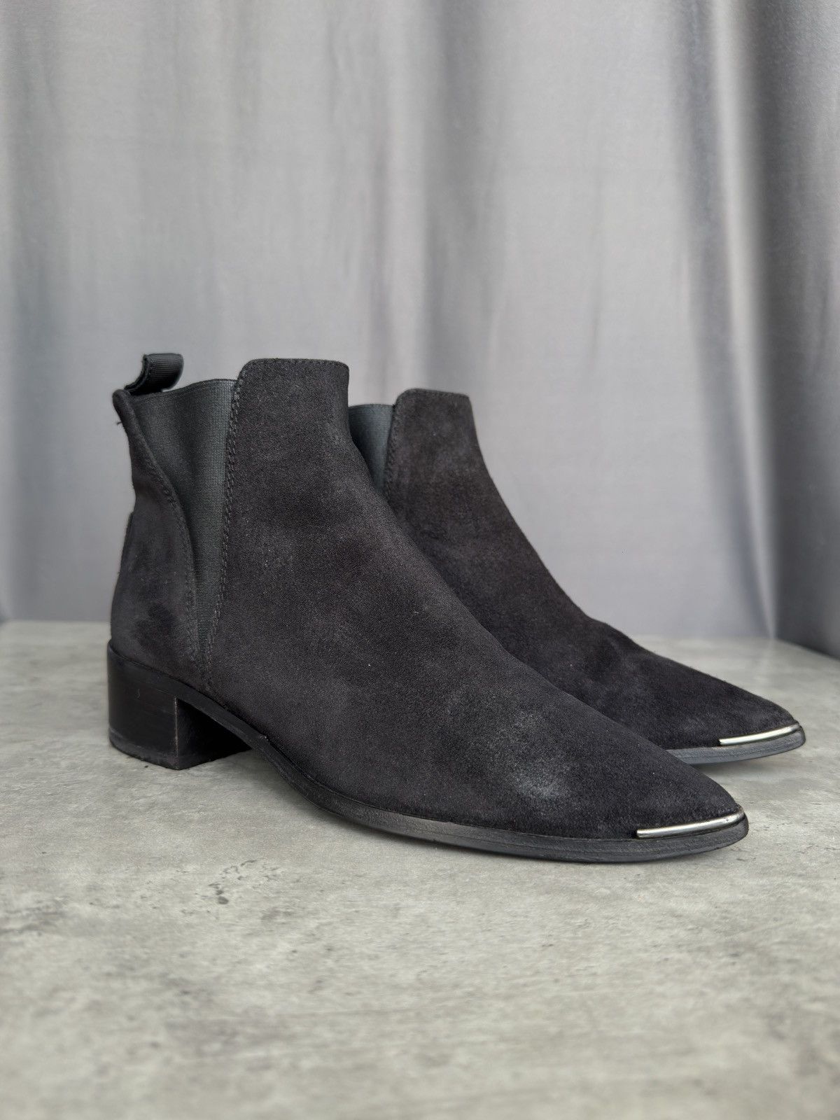 Acne Studios Acne Studios Jensen Ankle Boots Black Suede Italian Shoes Size US 5.5 / IT 35.5 - 1 Thumbnail