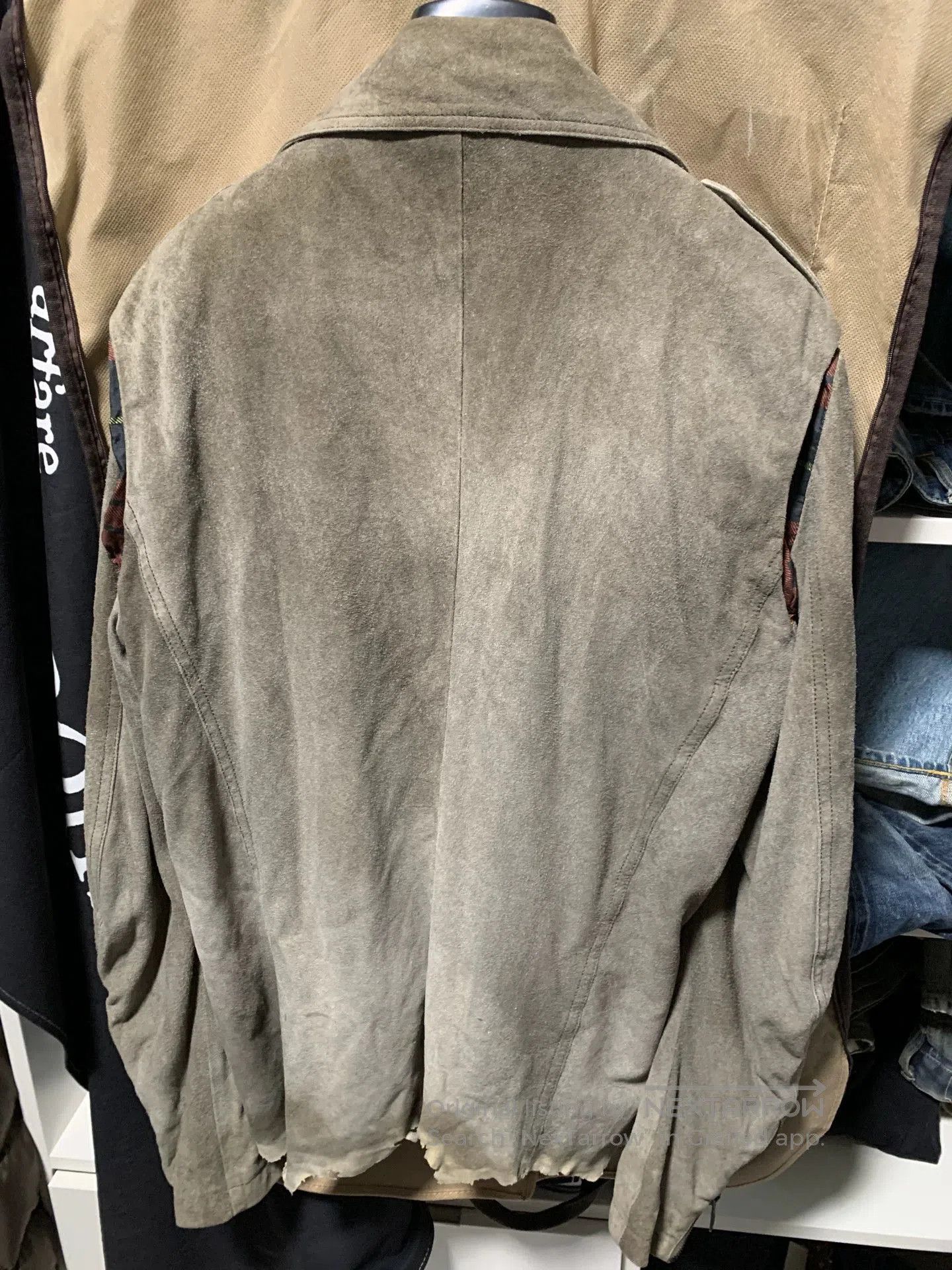 Alexander McQueen distressed grey suede biker jacket. Size US L / EU 52-54 / 3 - 3 Thumbnail