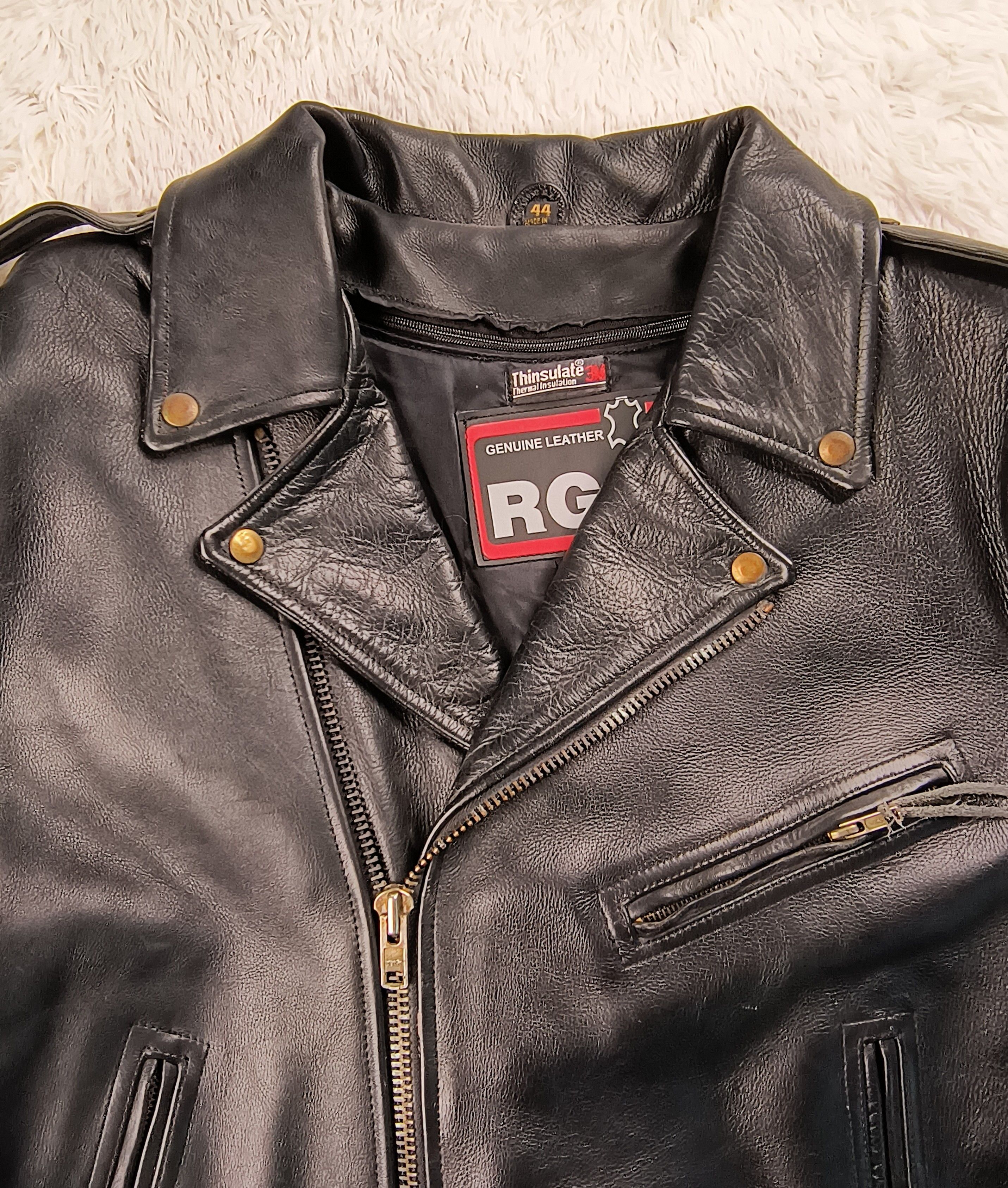 Genuine Leather Vintage Thinsulate RGC genuine leather jacket Size US M / EU 48-50 / 2 - 5 Thumbnail