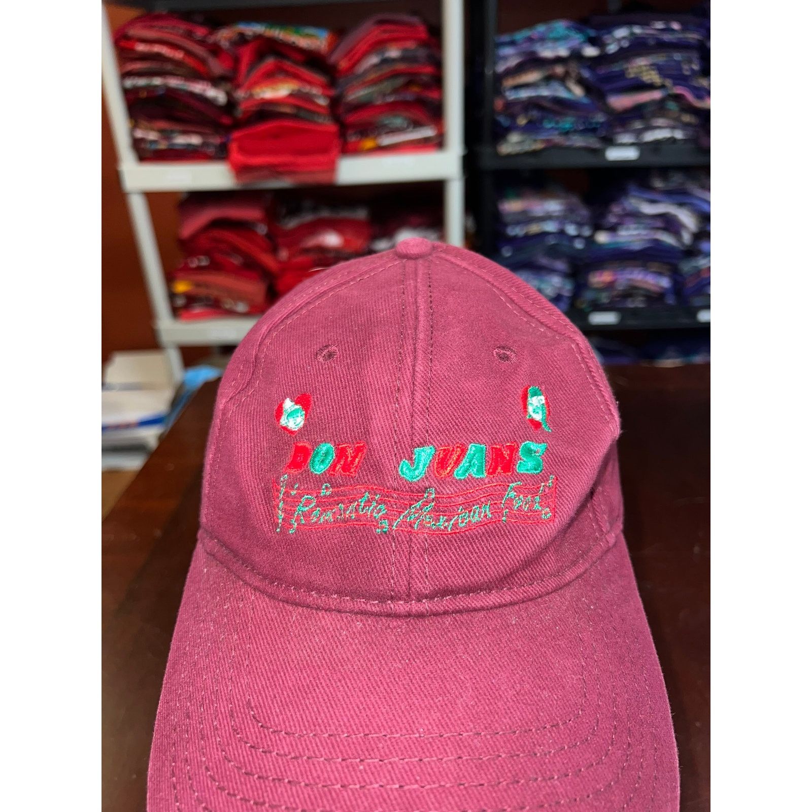 Vintage Vintage Don Juans Hat Mexican Food Red Maroon Cap Headwear Size ONE SIZE - 2 Thumbnail