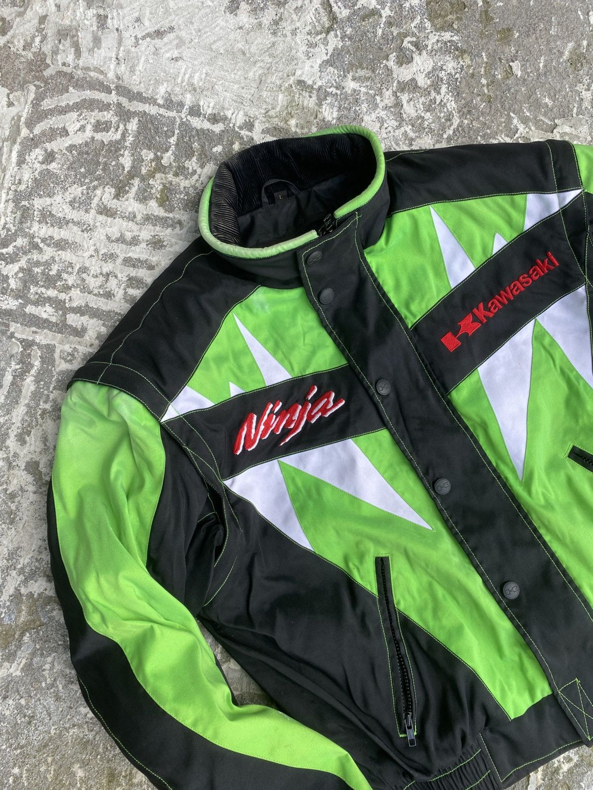 ICON Motorsports KAWASAKI NINJA MOTORCYCLE BIKER JACKET JAPAN Size US L / EU 52-54 / 3 - 2 Thumbnail