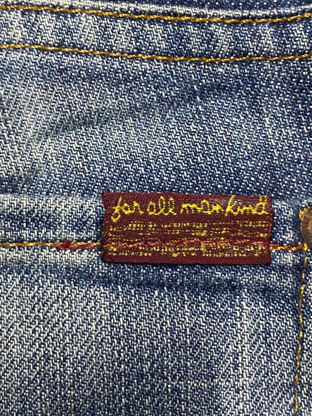 7 For All Mankind × The Great China Wall Vintage 7 All Mind Kind Faded Wash Distressed Flare Jeans Size US 31 - 15 Thumbnail