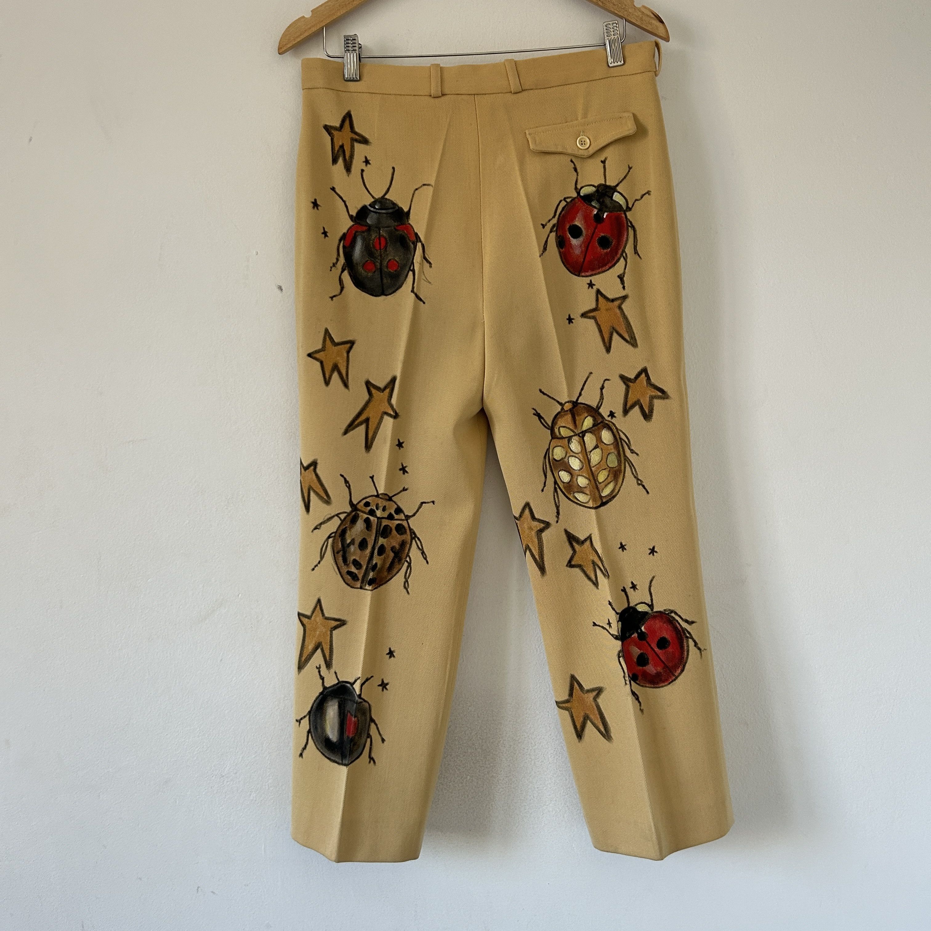Vintage Bugs Custom Made Wool Pants Size 30" / US 8 / IT 44 - 8 Thumbnail