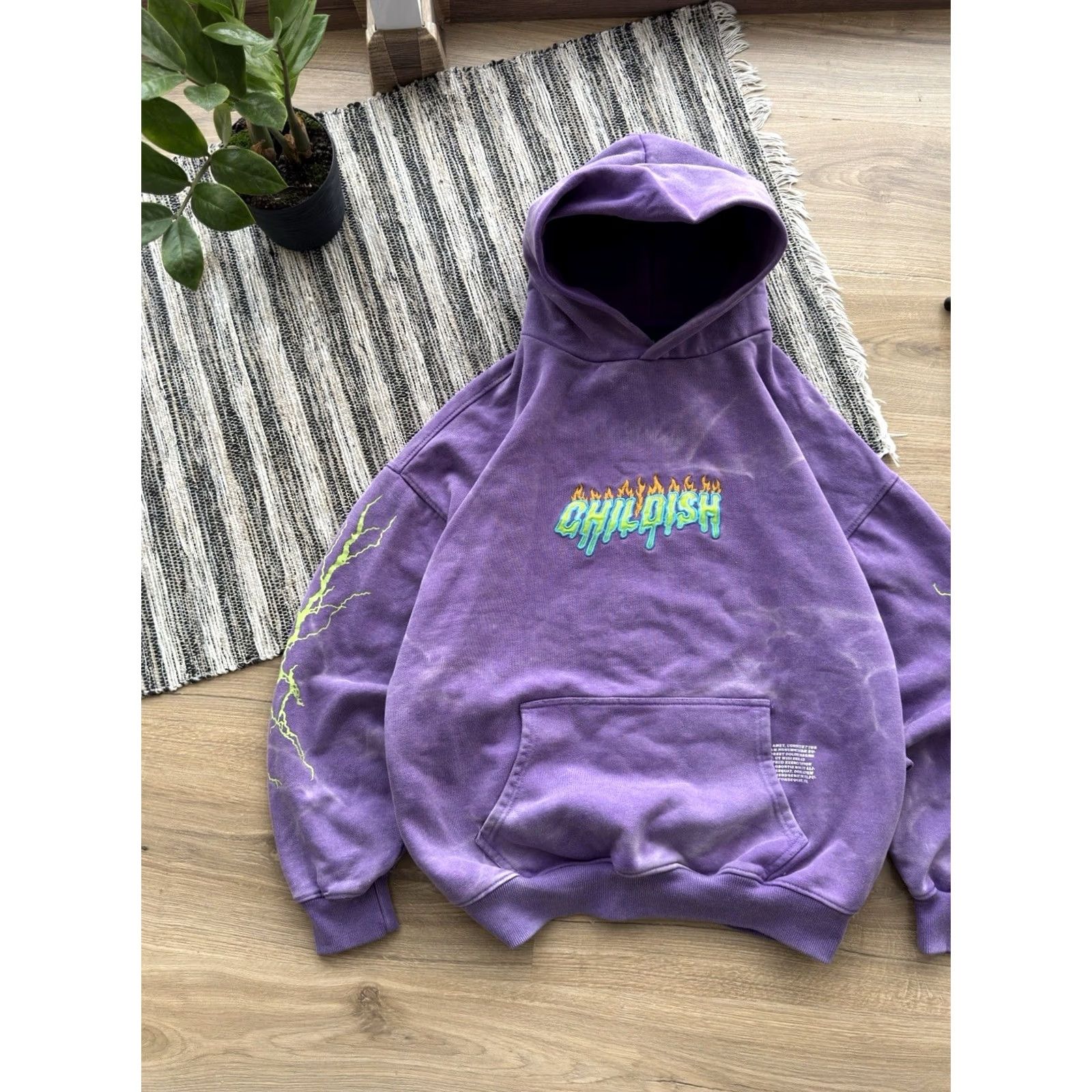 Vintage VINTAGE Childish Hoodie Mens M Purple 1995 Racing Rare 90s Streetwear Car M3 E92 arcade-inspired? Size US M / EU 48-50 / 2 - 4 Thumbnail